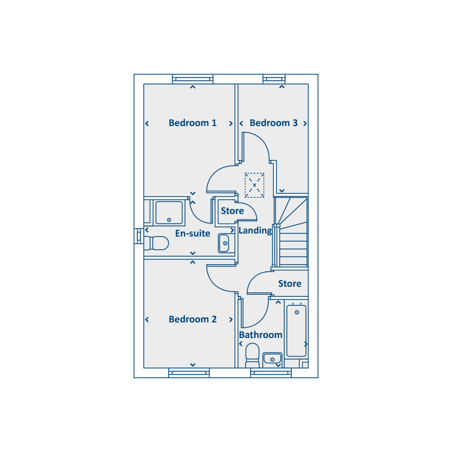 New home, 3 bed property for sale in "The Caddington" at Commercial