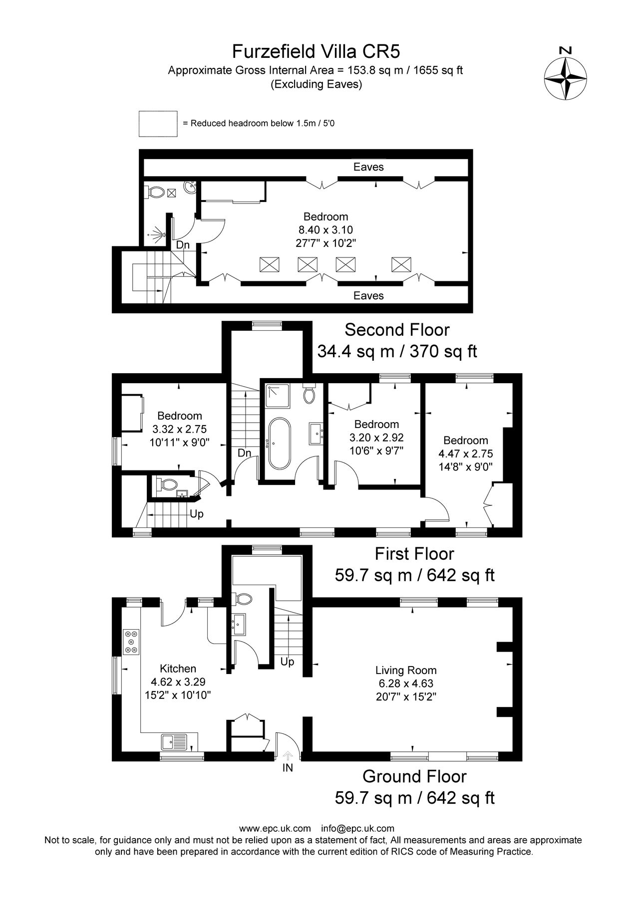 4 bed linkdetached house for sale in Furzefield Villa, Cayton Road