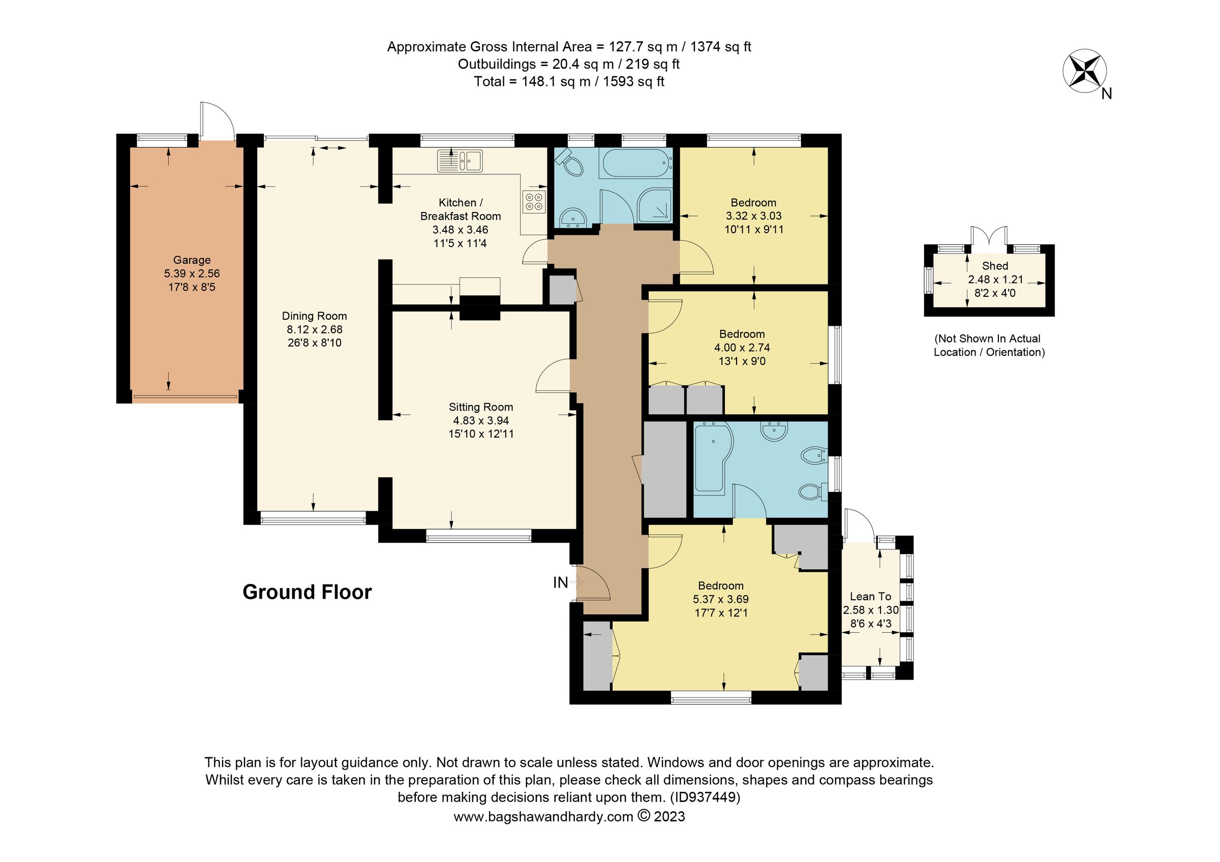 3 bed bungalow for sale in Westcott Street, Westcott, Dorking, Surrey