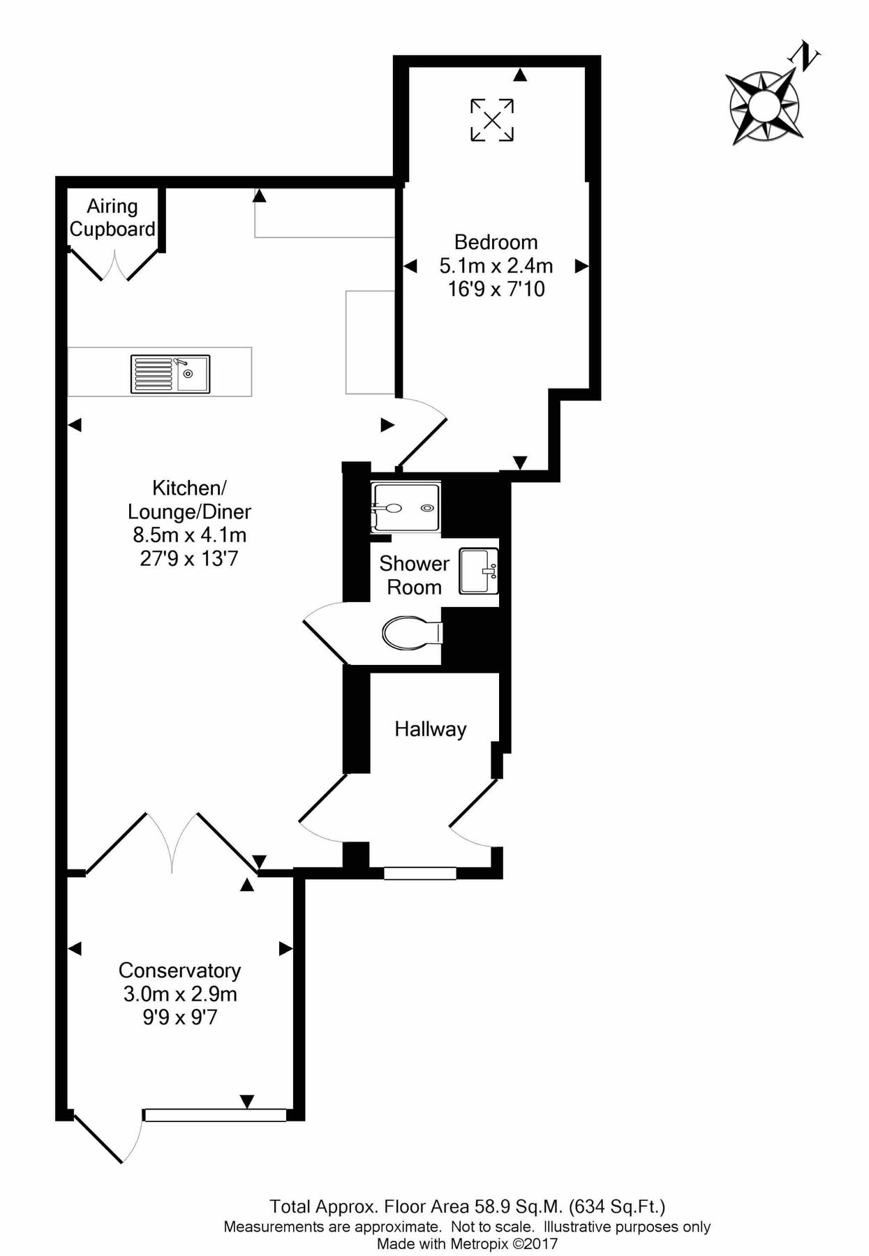 1 bed flat for sale in main road winchester so21 zoopla