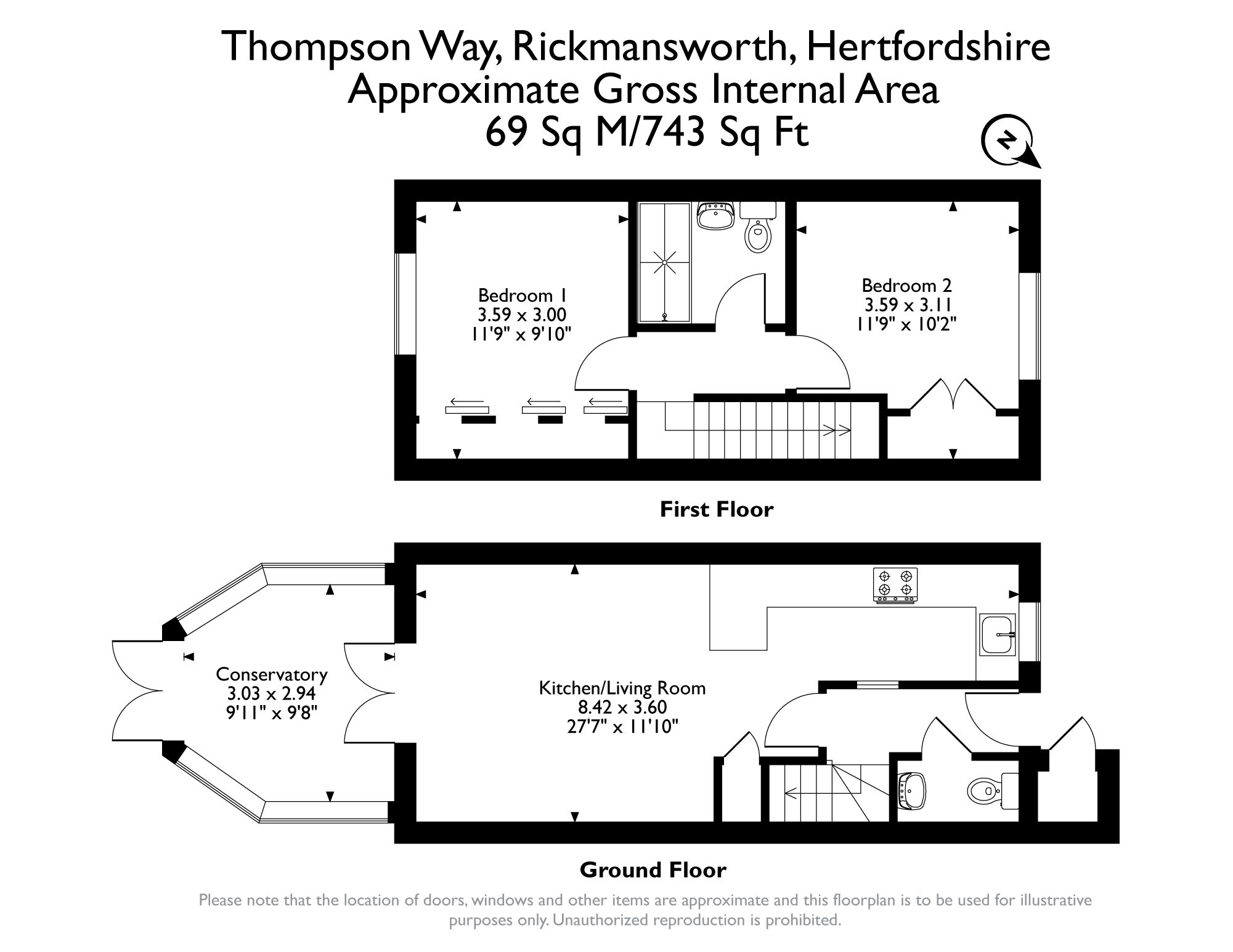 2 bed end terrace house for sale in Thompson Way, Rickmansworth