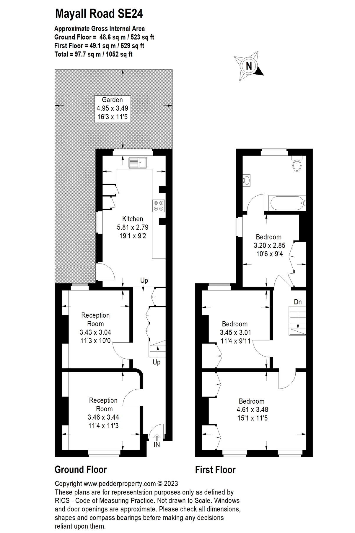 3 bed end terrace house for sale in Mayall Road, Herne Hill, London