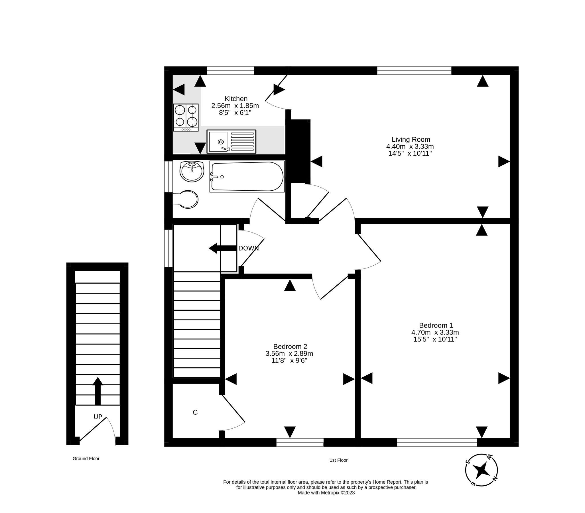 2 bed flat for sale in 127 Crewe Crescent, Crewe, Edinburgh EH5 Zoopla