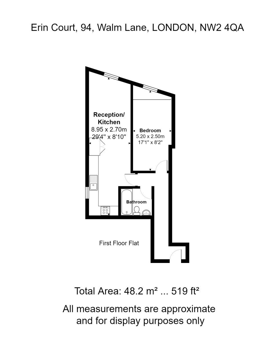 1 Bed Flat To Rent In Walm Lane London NW2 Zoopla