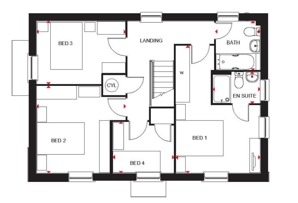 New home, 4 bed detached house for sale in "Cornell" at Dryleaze, Yate