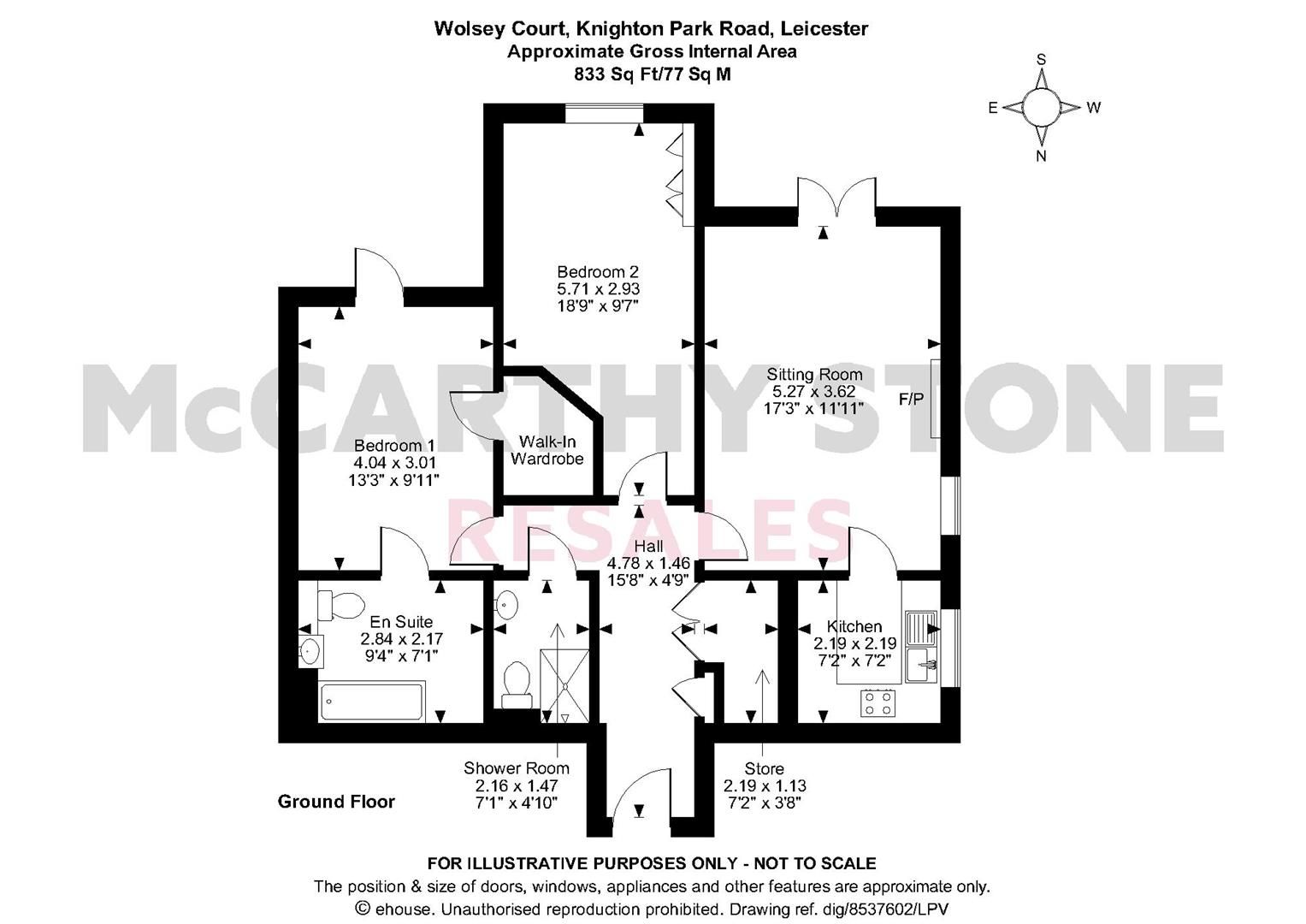 2 Bed Flat For Sale In Wolsey Court Knighton Park Road Leicester LE2