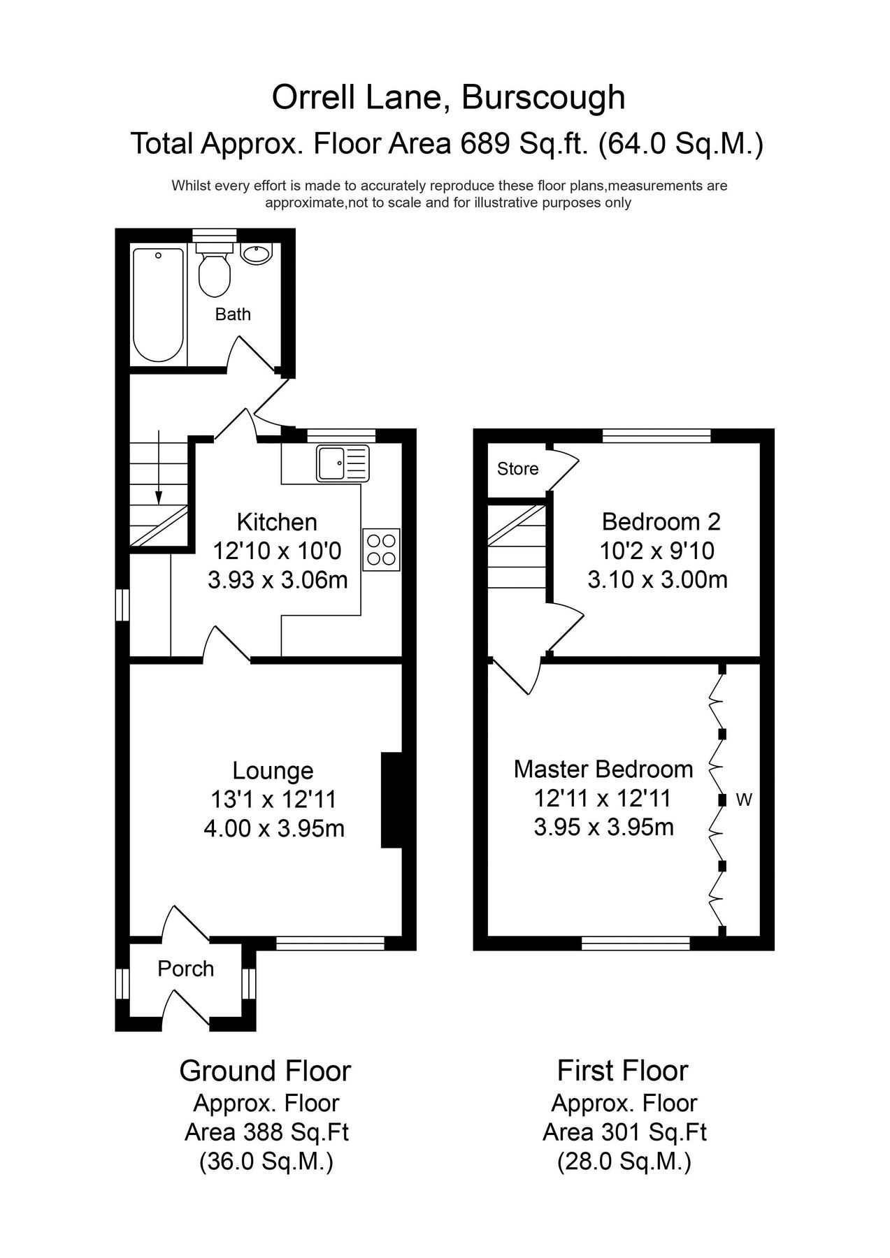 2 bed semidetached house to rent in Orrell Lane, Burscough, Ormskirk