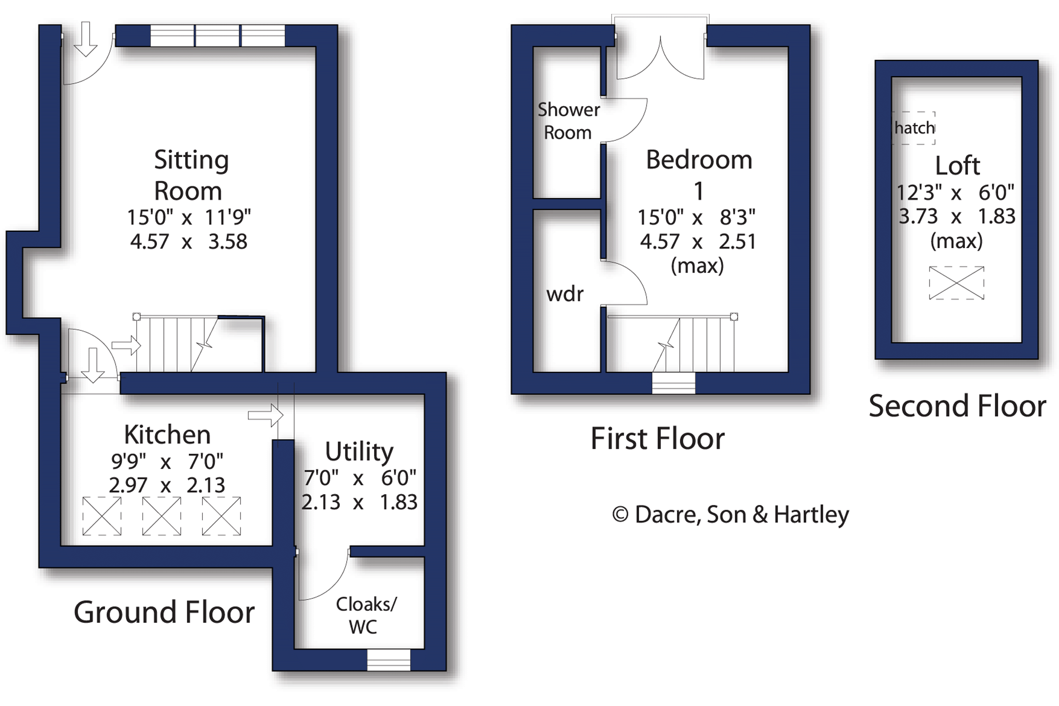 1 bed terraced house for sale in Goose Green, Oxenhope, Keighley, West