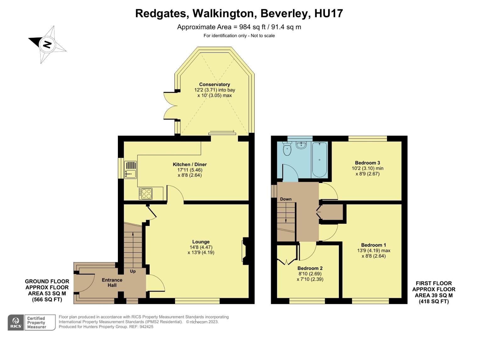3 bed semidetached house for sale in Redgates, Walkington, Beverley