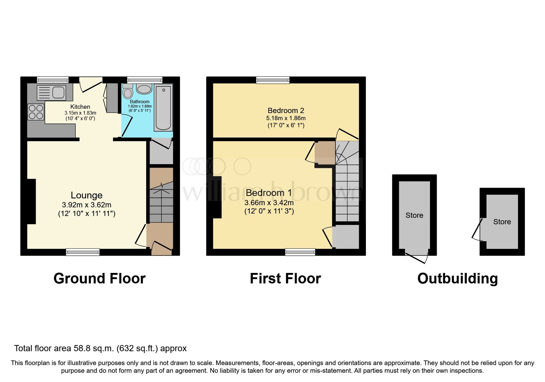 2 bed terraced house for sale in Brookes Cottages, Newington, Doncaster