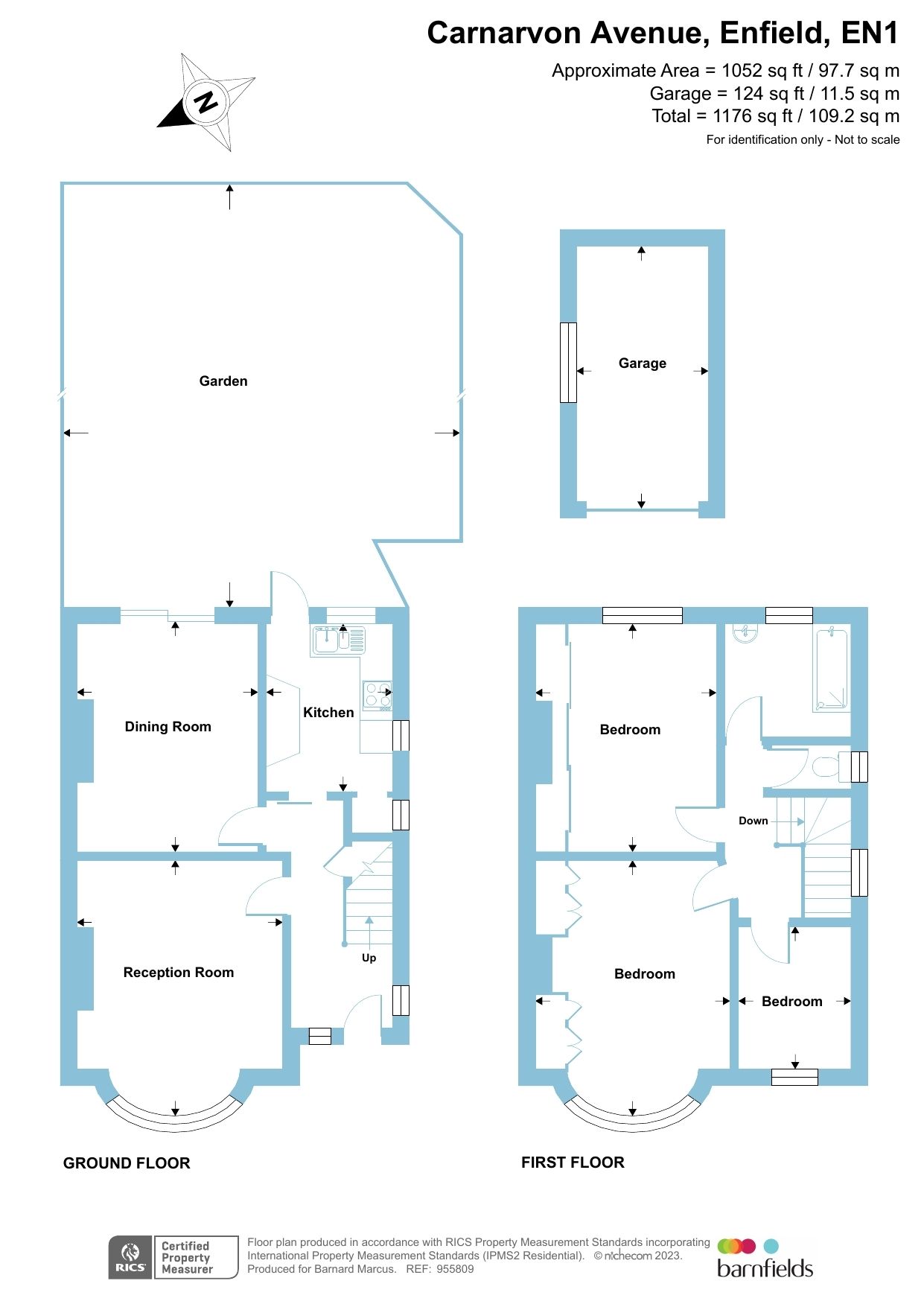 3 bed semidetached house for sale in Carnarvon Avenue, Enfield EN1