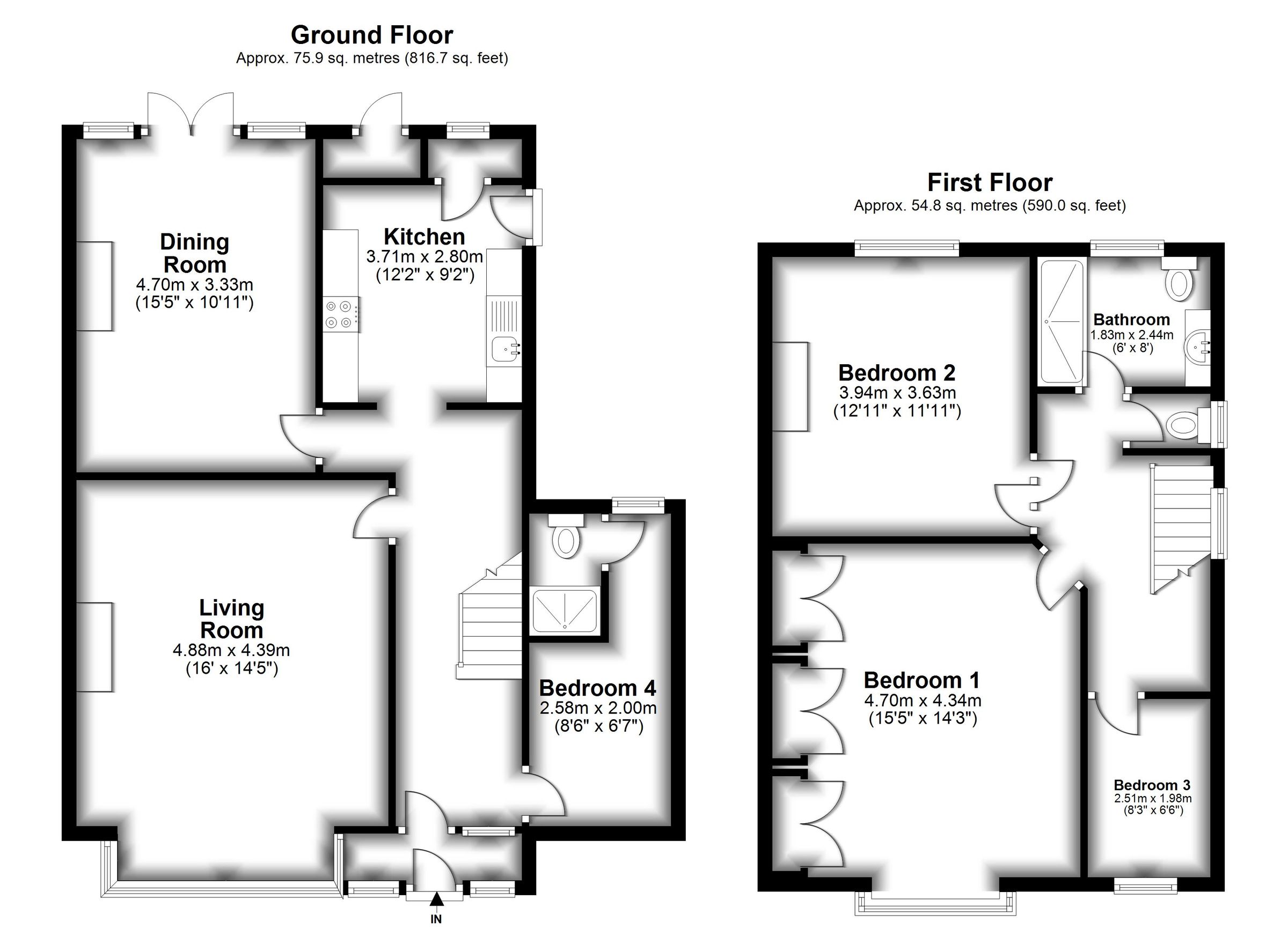 4 bed semidetached house to rent in Redford Avenue, Wallington SM6