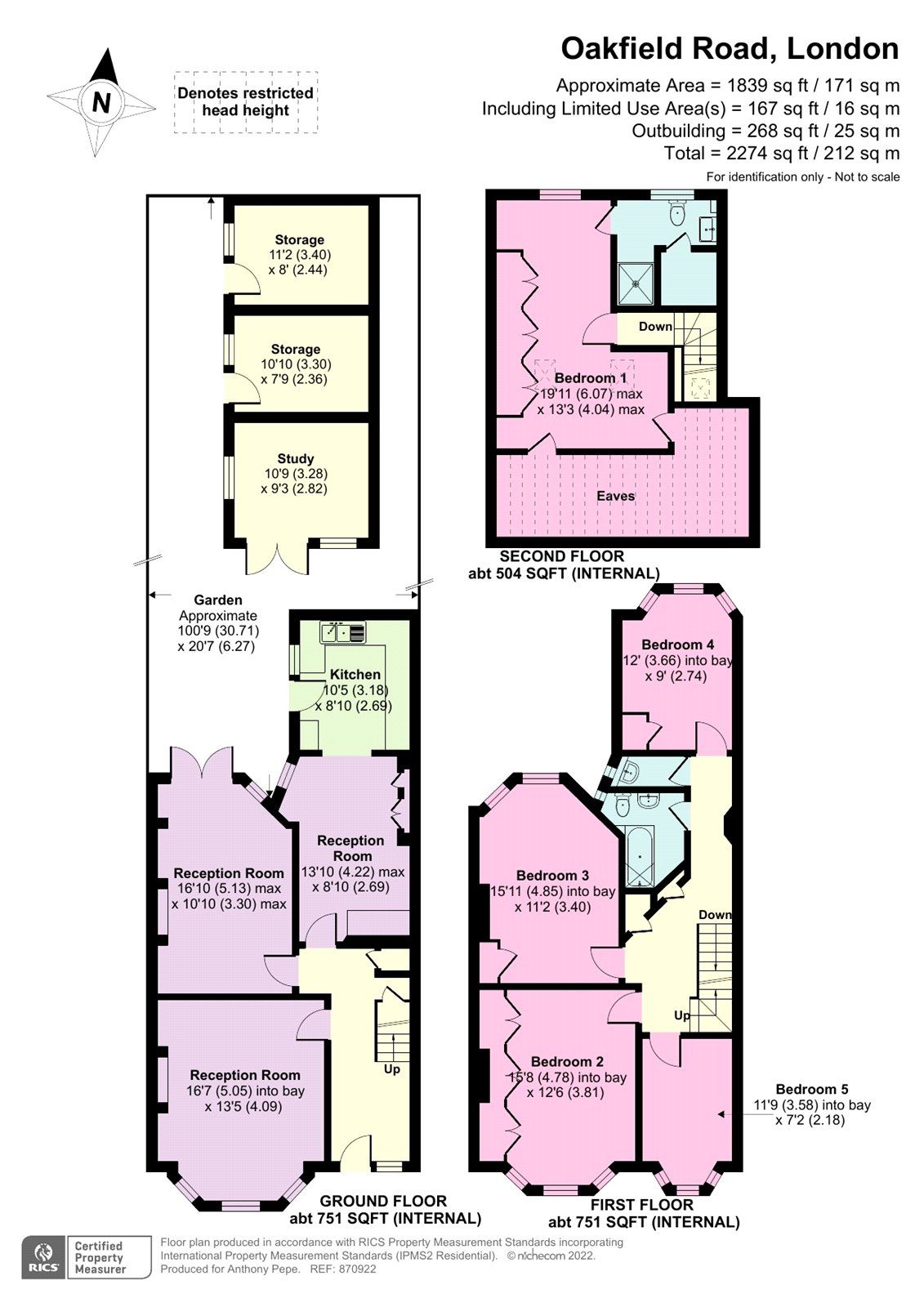 5 bed terraced house for sale in Oakfield Road, Southgate, London N14