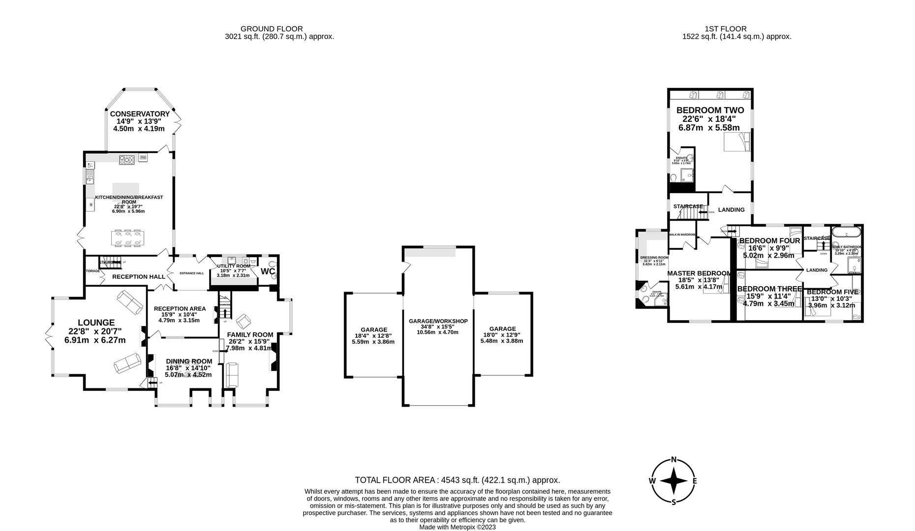 5 bed detached house for sale in Preston Road, Charnock Richard