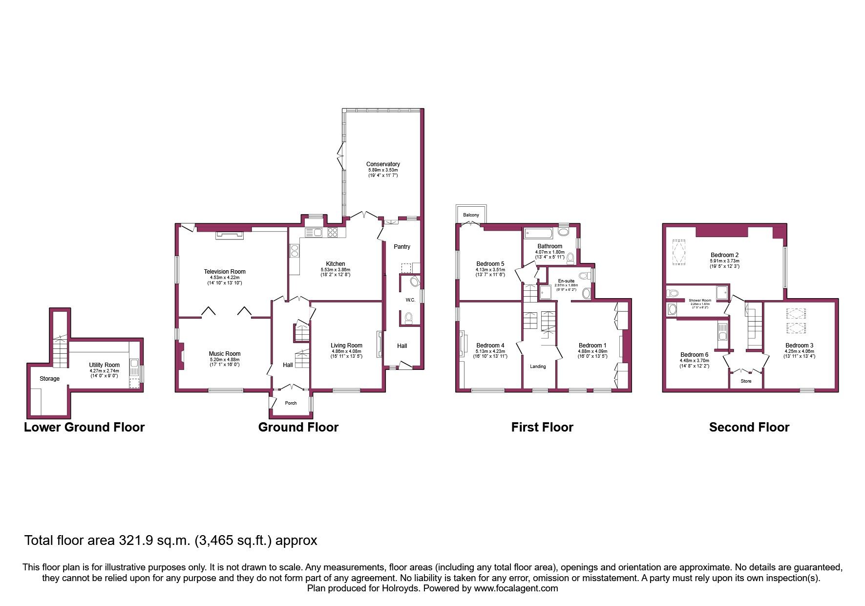 6 bed detached house for sale in Hebden Bridge Road, Oxenhope, Keighley