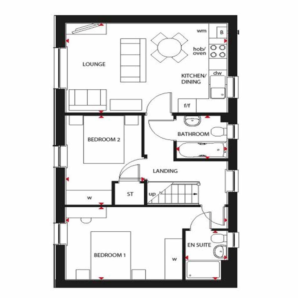 New home, 2 bed semidetached house for sale in "Alverton" at Broughton