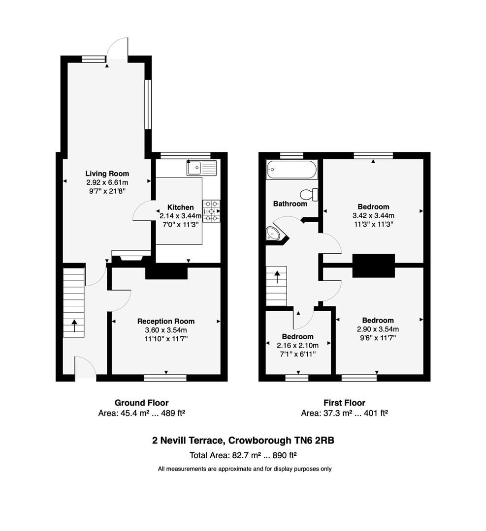 3 bed end terrace house to rent in Nevill Terrace, Nevill