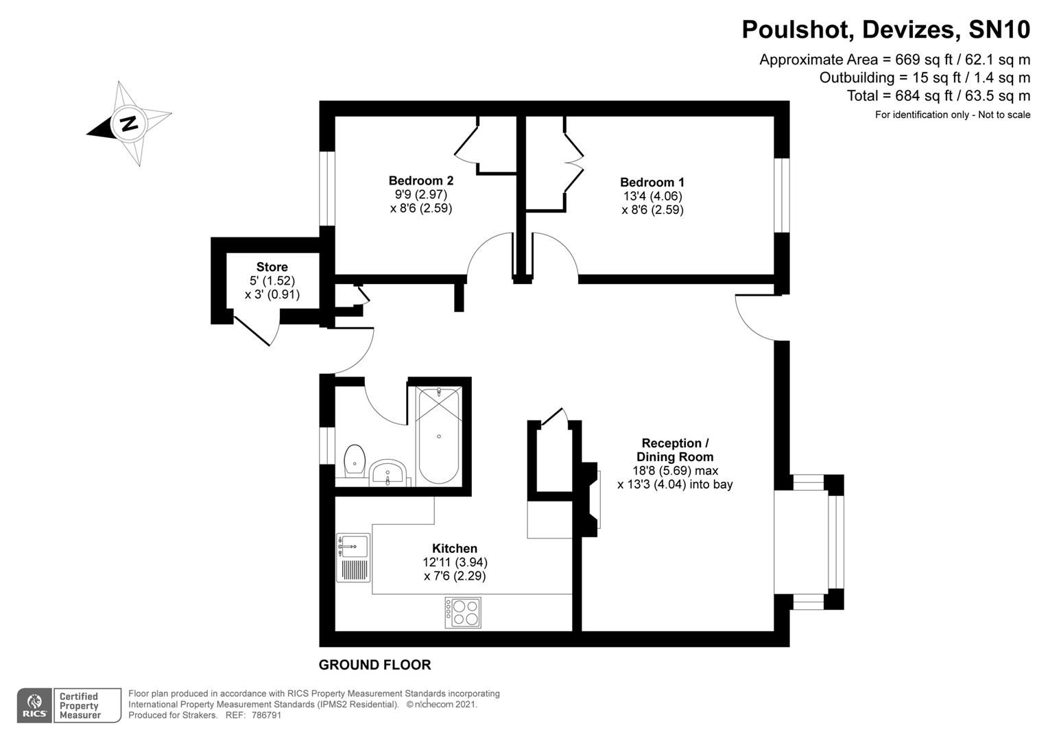 2 bed semidetached bungalow for sale in Poulshot Road, Poulshot