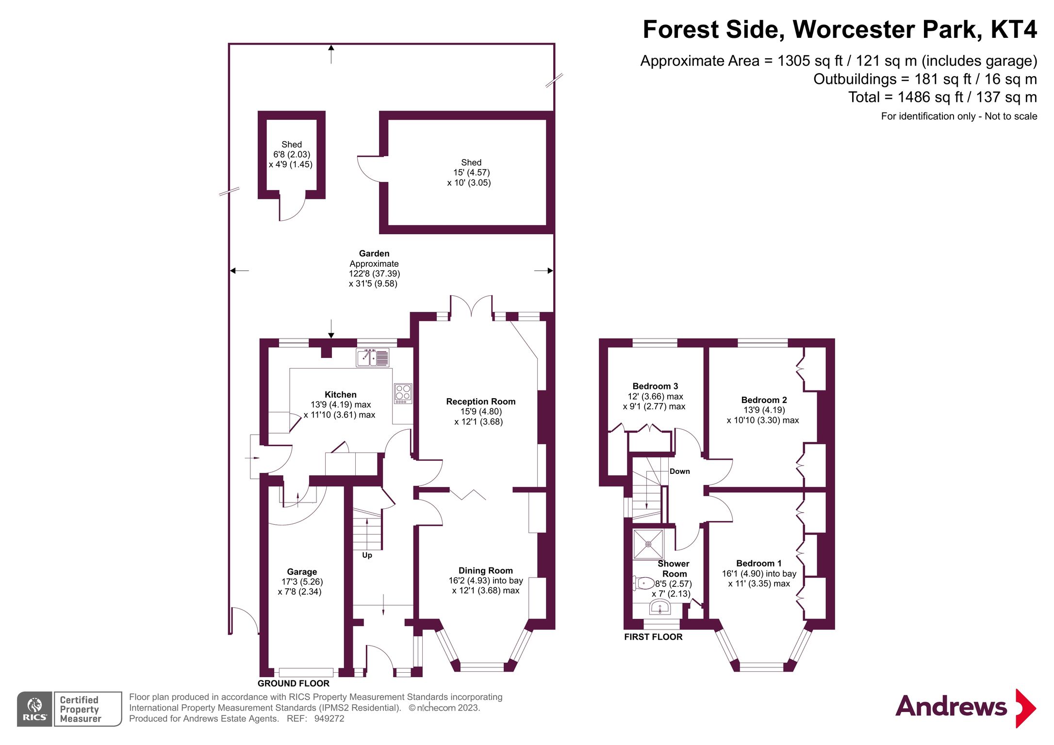 3 bed semidetached house for sale in Forest Side, Worcester Park KT4