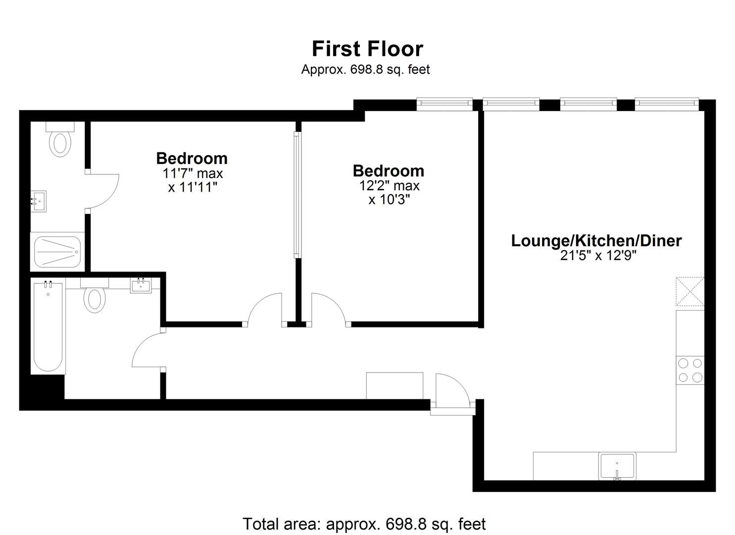 2 bed flat to rent in Broadway Parade, Station Road, West Drayton UB7
