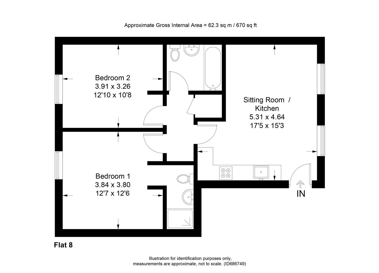2 bed flat for sale in Dedworth Road, Windsor SL4 Zoopla