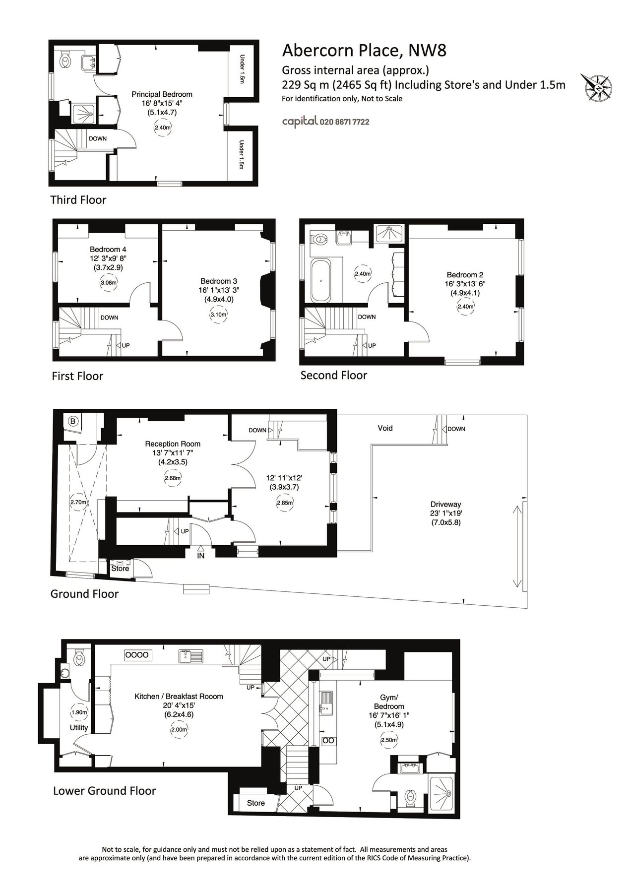 5 bed terraced house for sale in Abercorn Place, St John's Wood, London