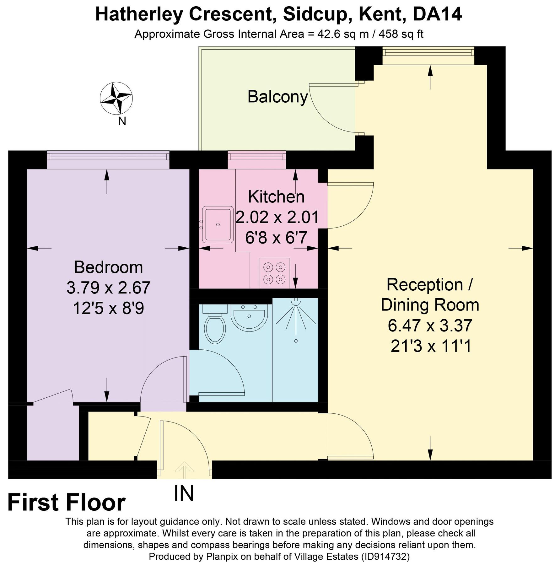 1 bed flat for sale in Tudor Court, Hatherley Crescent, Sidcup DA14