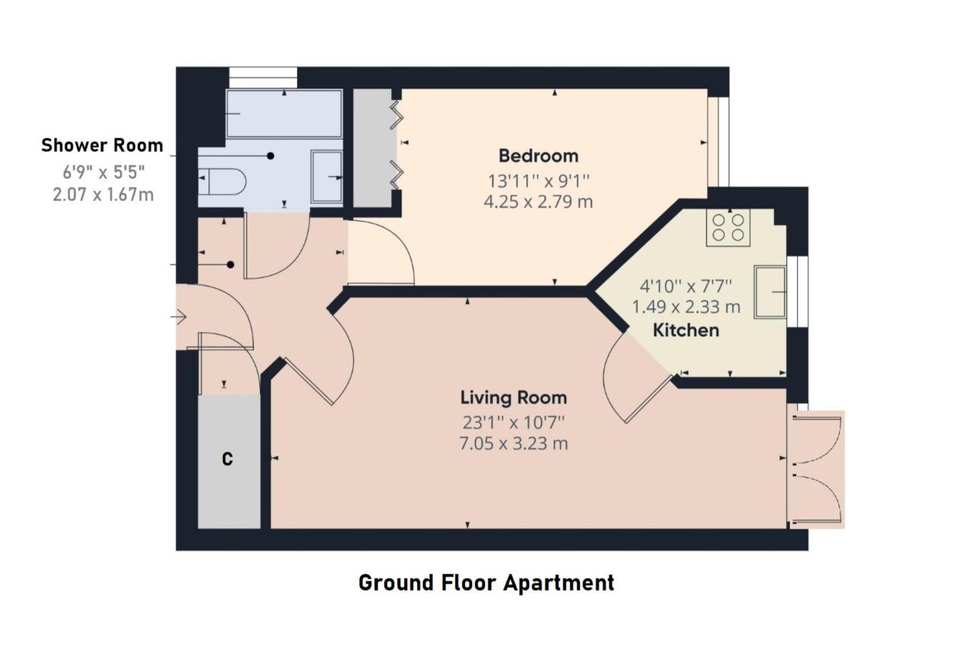 1 bed flat for sale in Wallace Court, Lanark, South Lanarkshire ML11