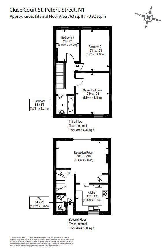3 bed flat for sale in Cluse Court, St Peters Street N1 Zoopla