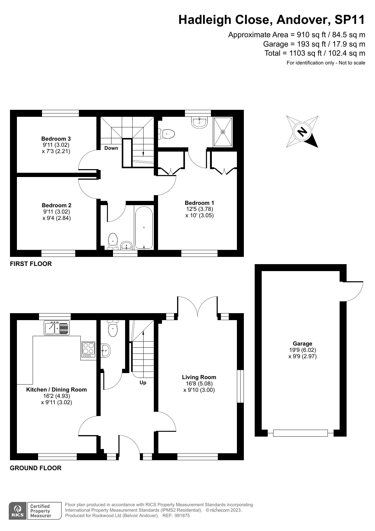 3 bed detached house for sale in Hadleigh Close, Augusta Park, Andover