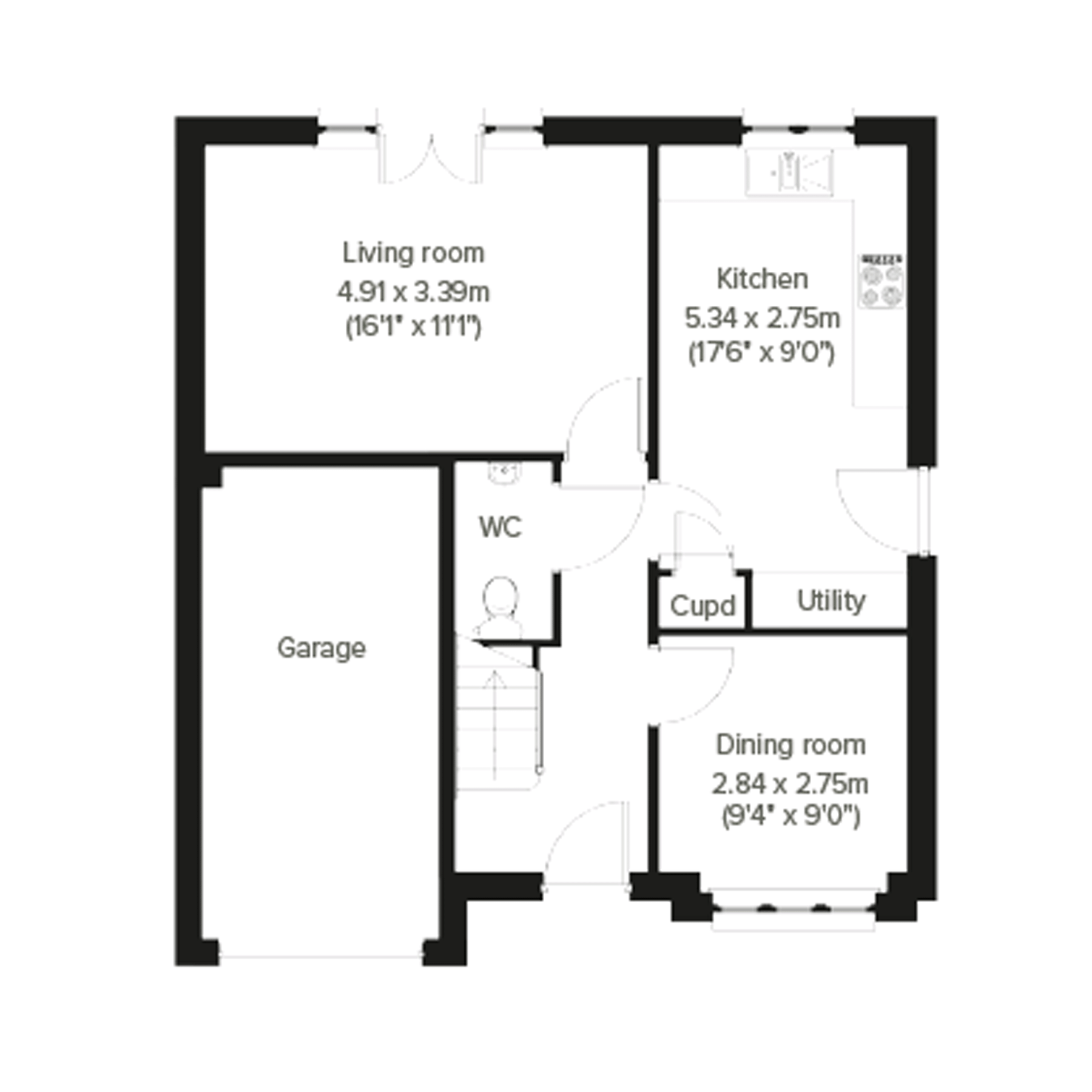 New home, 4 bed detached house for sale in "The Balerno" at Naughton