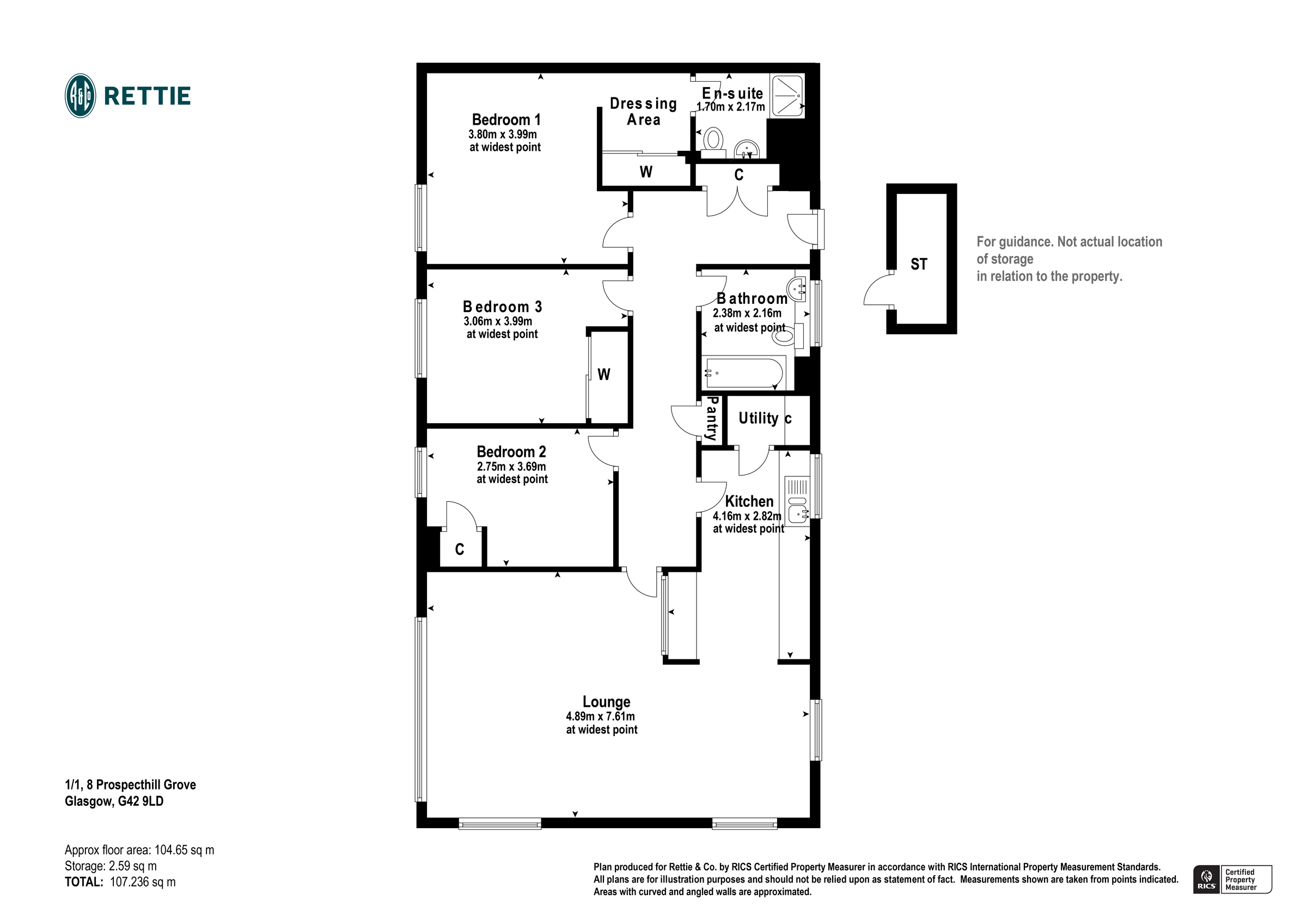 3 bed flat for sale in Prospecthill Grove, Battlefield, Glasgow G42
