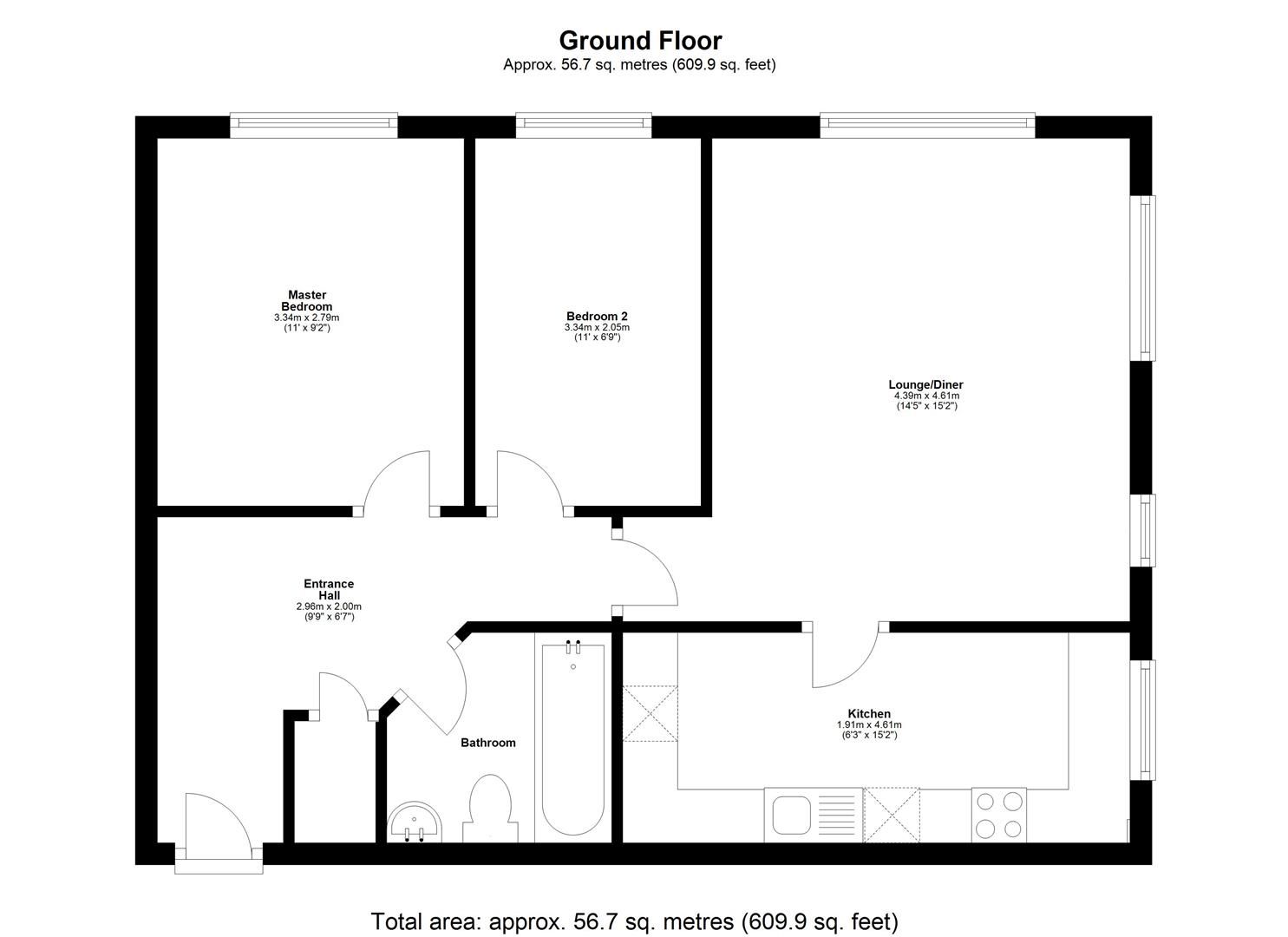 2 bed flat for sale in Dalgin Place, Campbell Park, Milton Keynes MK9