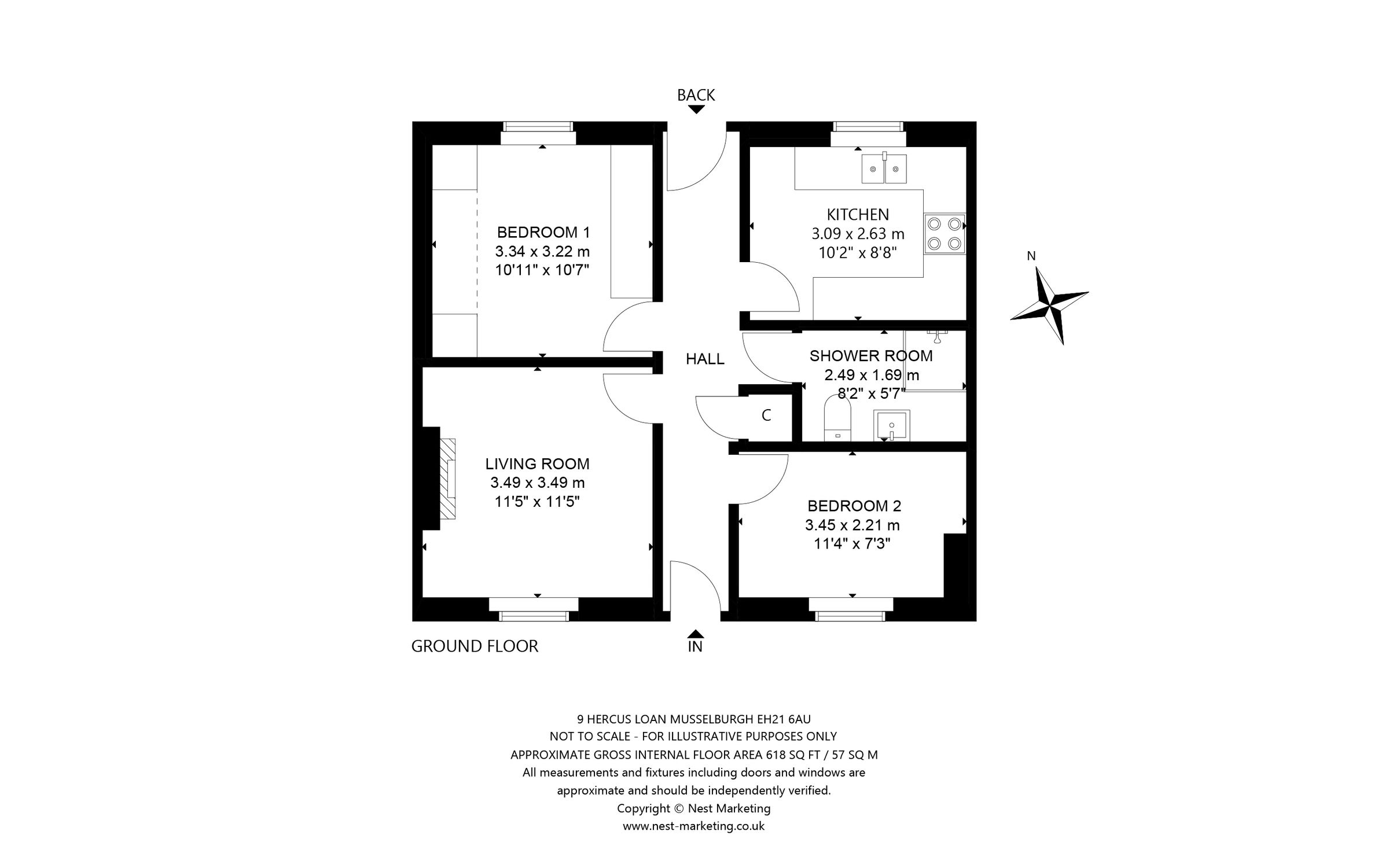 2 bed flat for sale in 9 Hercus Loan, Musselburgh EH21 Zoopla