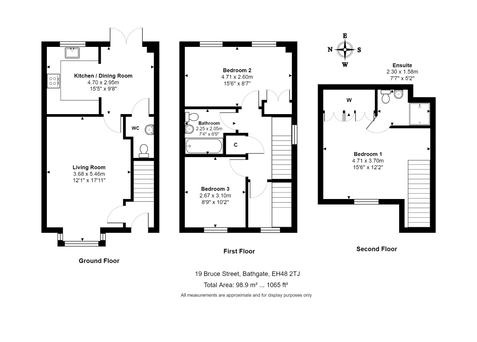 3 bed town house for sale in Bruce Street, Wester Inch, Bathgate EH48