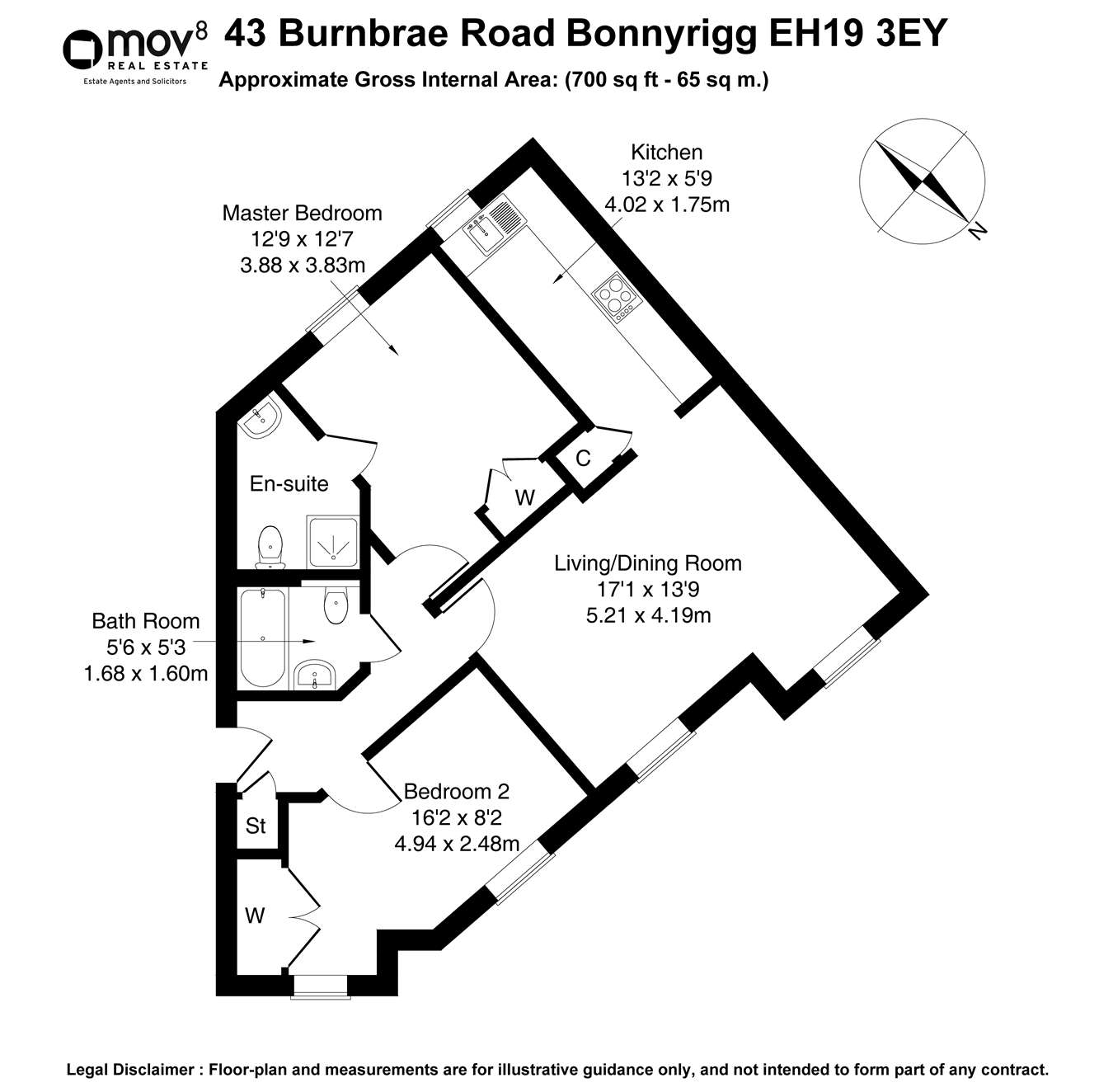 2 bed flat for sale in Burnbrae Road, Bonnyrigg EH19 Zoopla