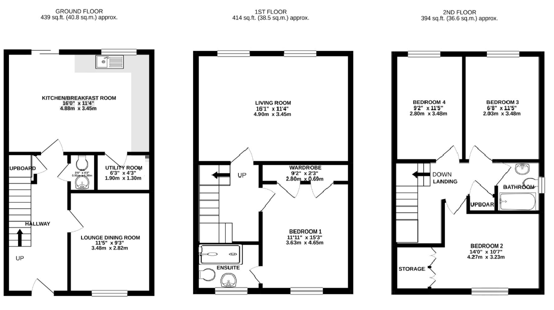 4 bed terraced house for sale in Moonstone Square, Sittingbourne ME10