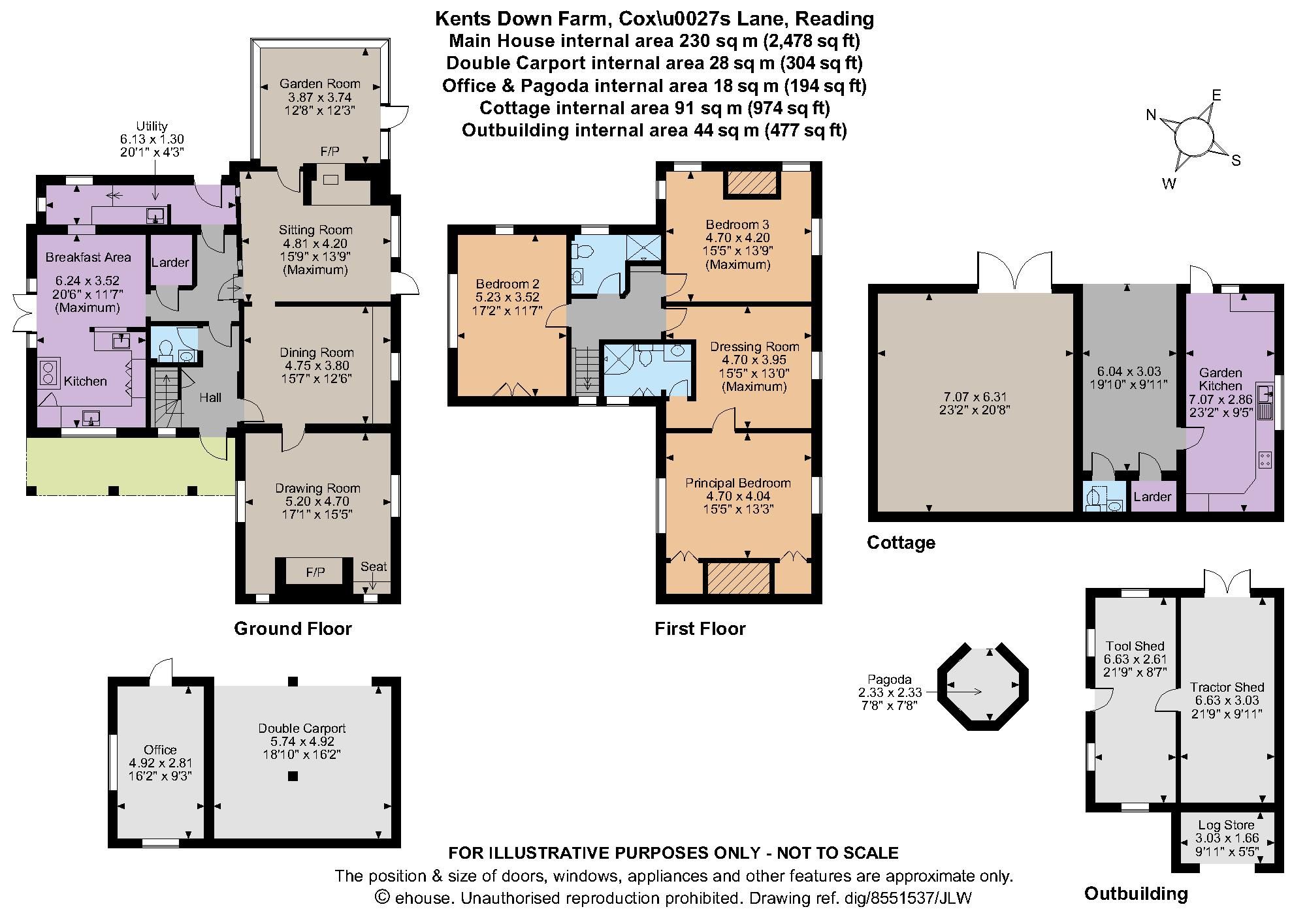 4 bed detached house for sale in Cox's Lane, Midgham, Reading