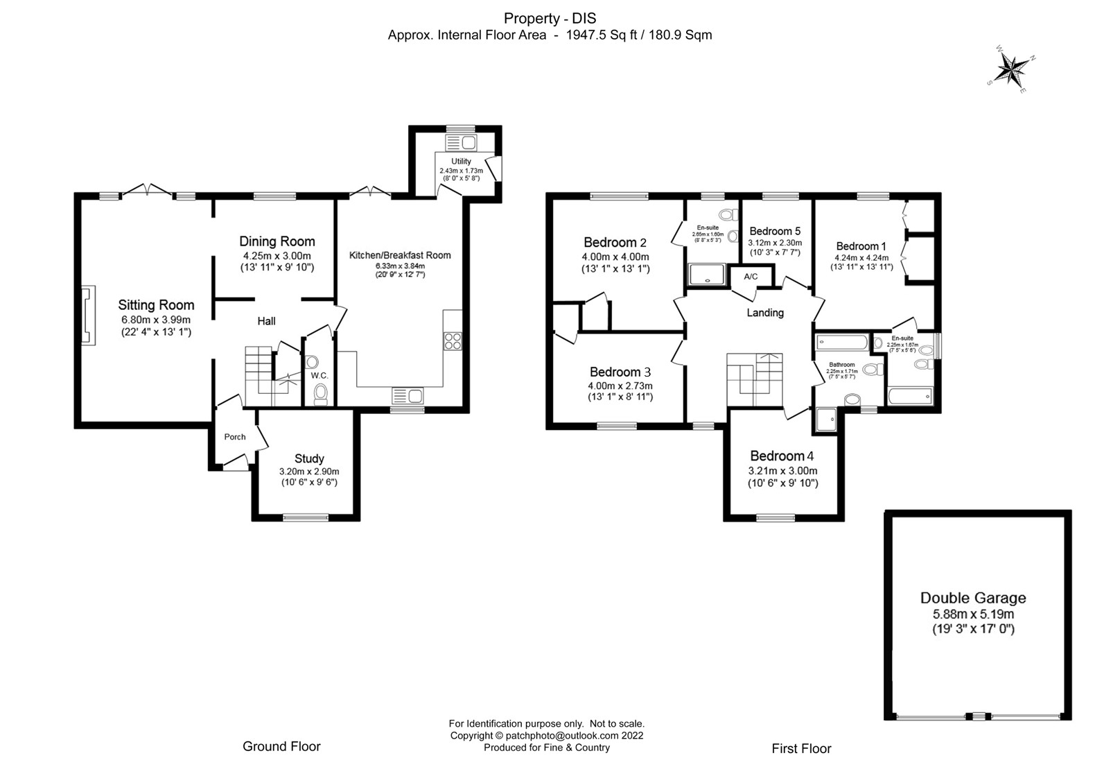 5 bed detached house for sale in Denmark Court, Palgrave, Diss IP22