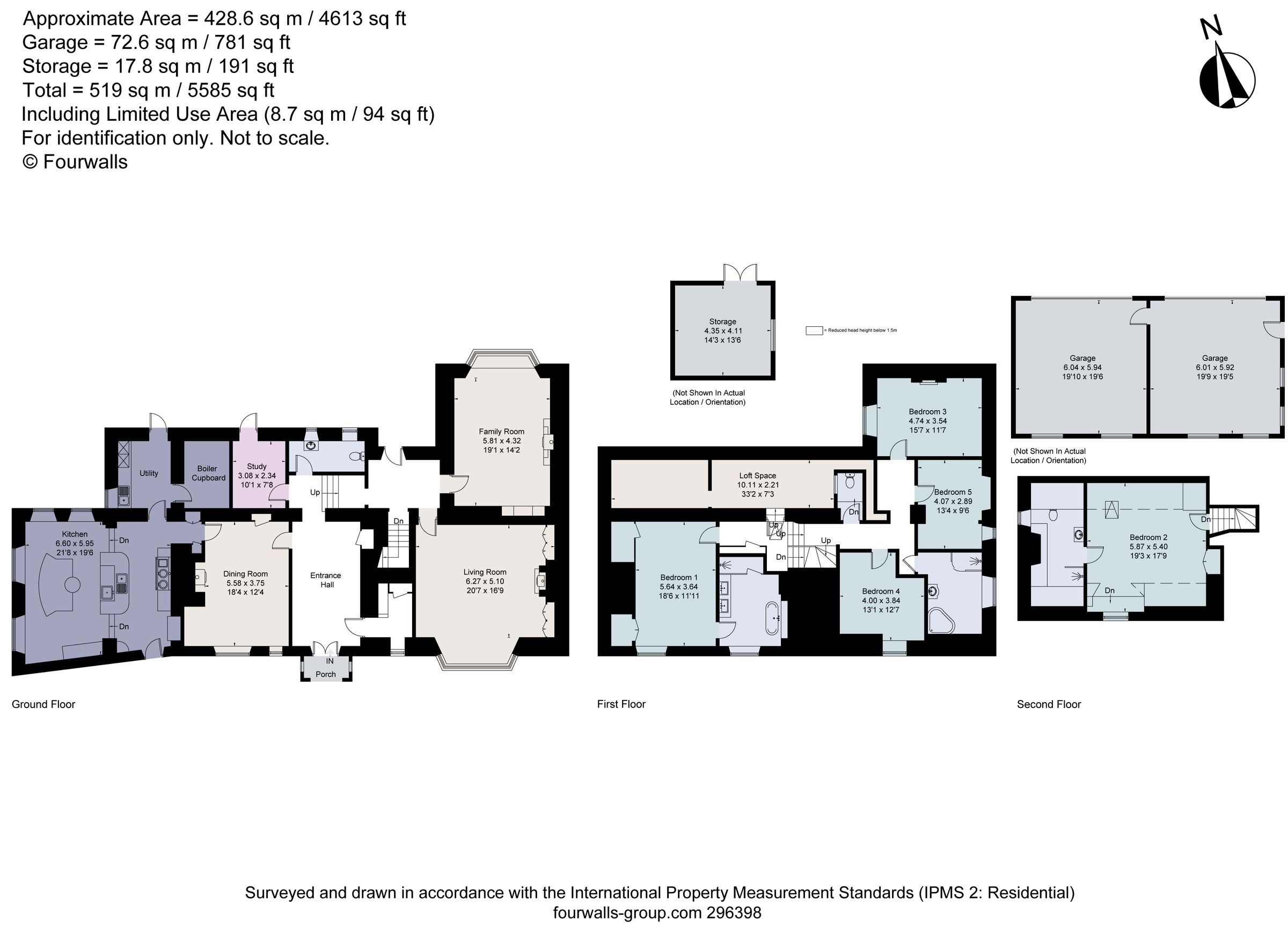 5 bed detached house for sale in Middle Road, Cossington, Bridgwater
