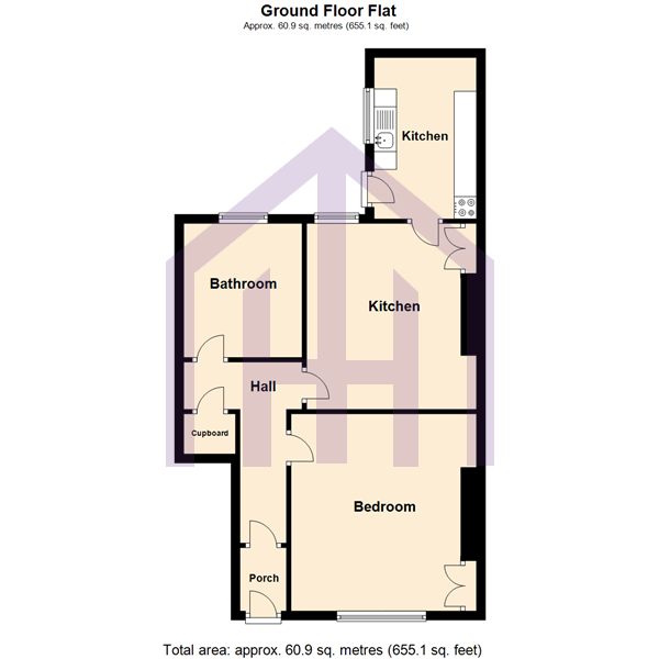 1 bed flat to rent in Gainsborough Grove, Arthurs Hill, Newcastle Upon