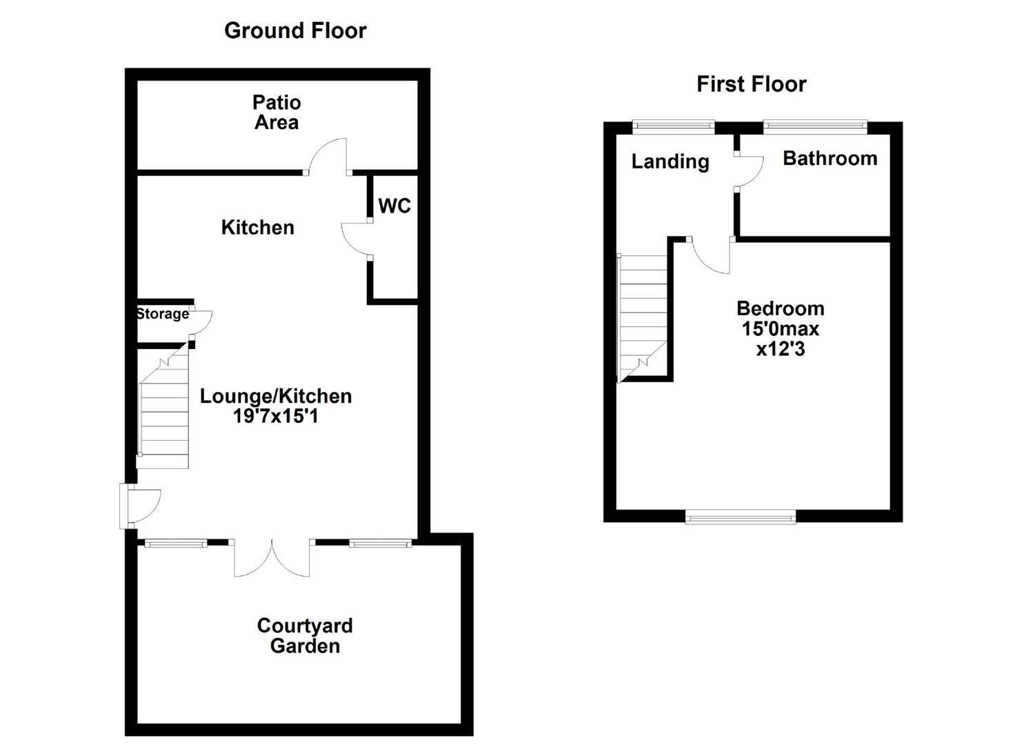 1 bed terraced house for sale in Ruskin Court, Ruskin Road, StanfordLe