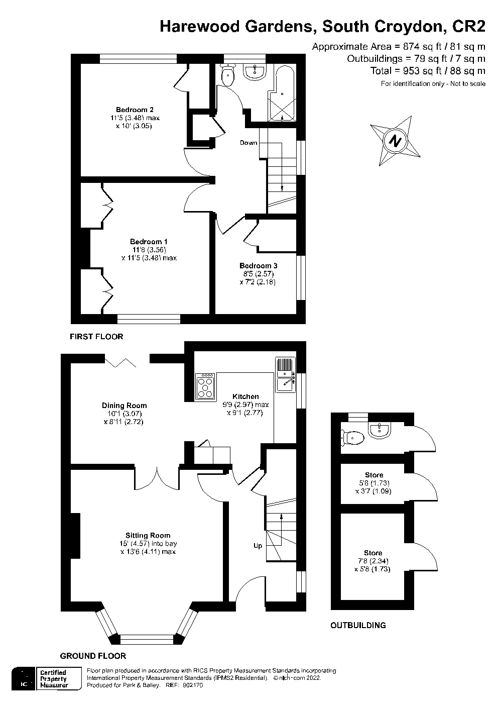 3 bed semidetached house for sale in Harewood Gardens, South Croydon