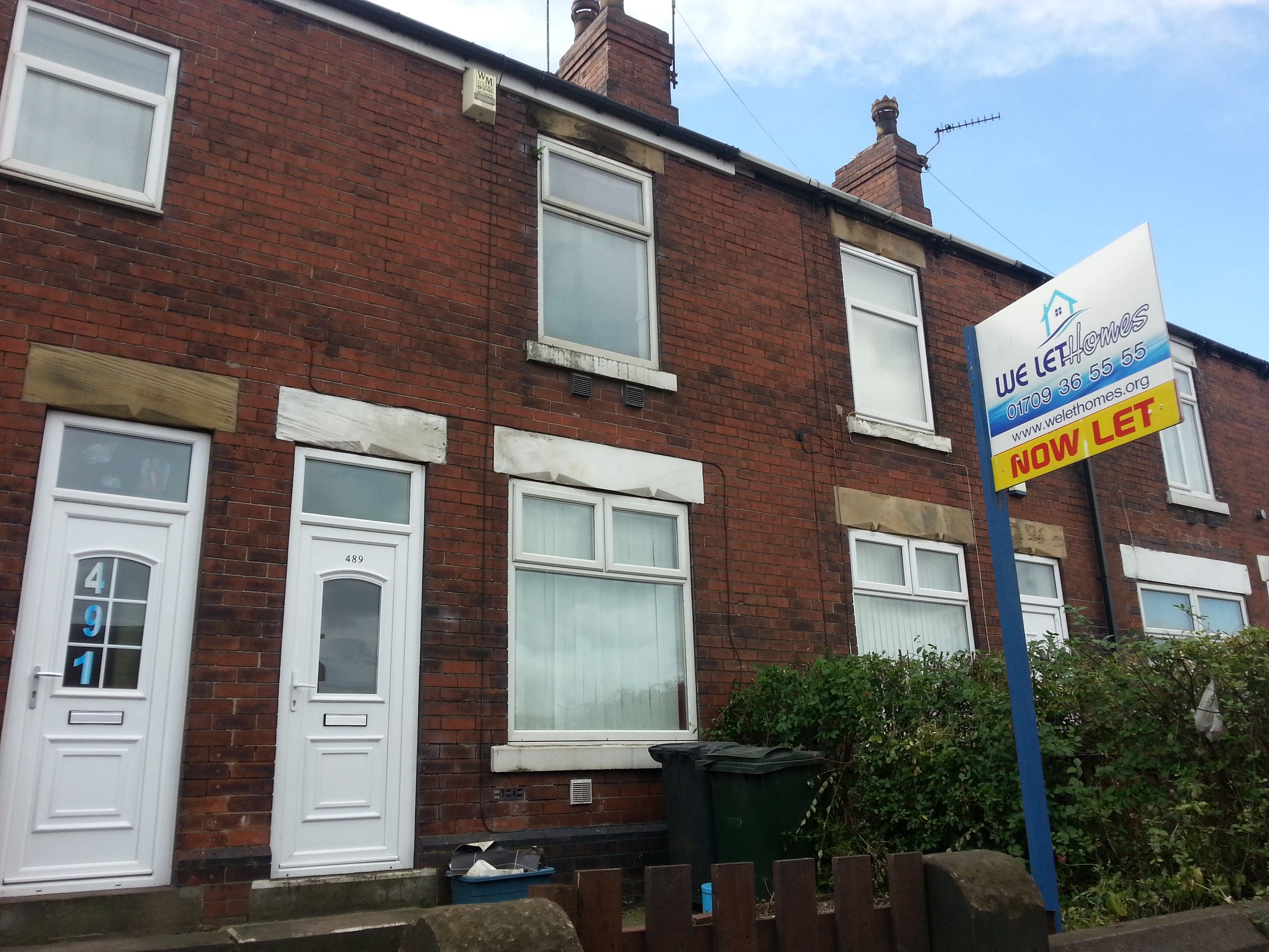 2 bed terraced house to rent in 489 Fitzwilliam Road, Eastwood