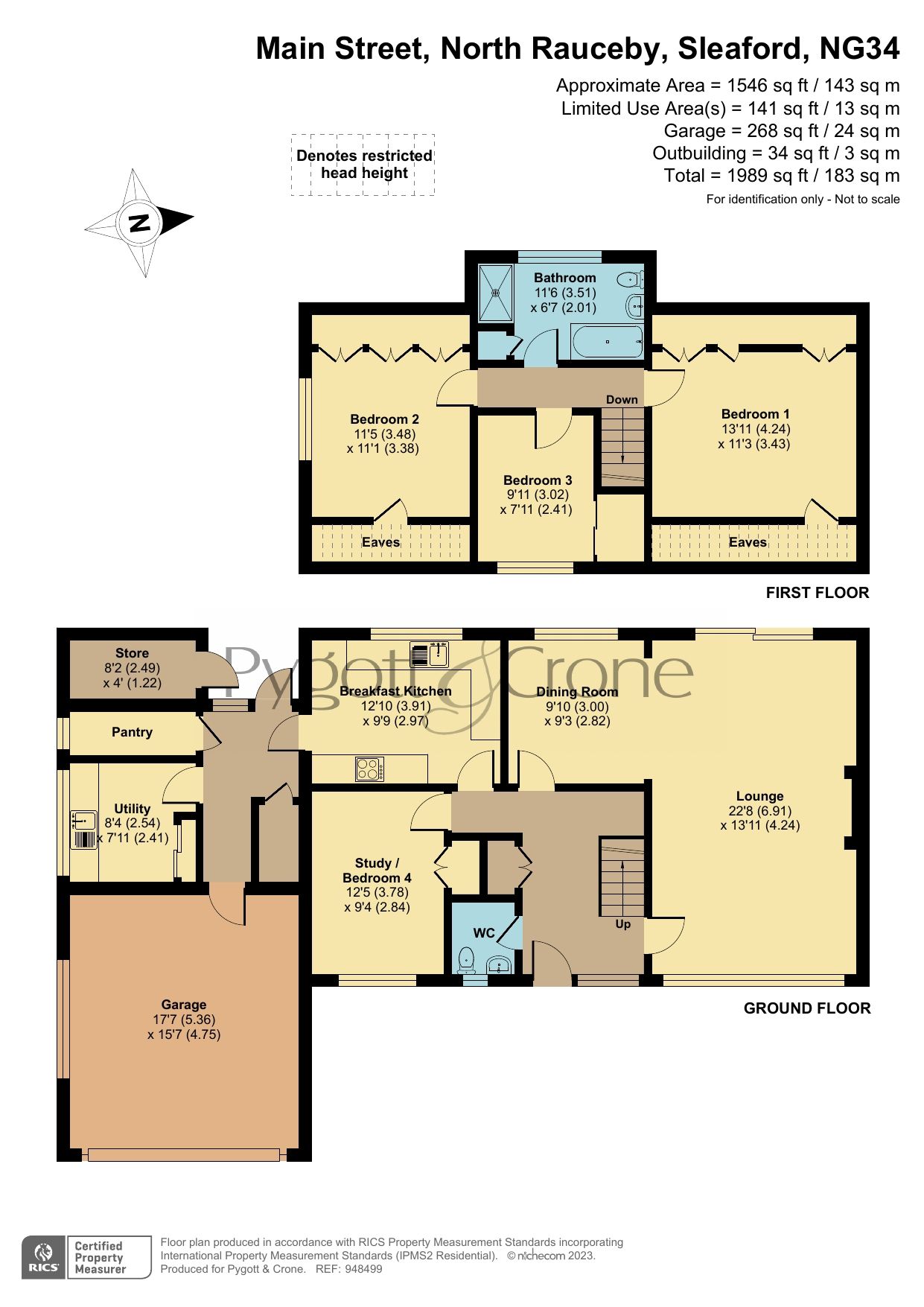 4 bed detached bungalow for sale in Main Street, North Rauceby