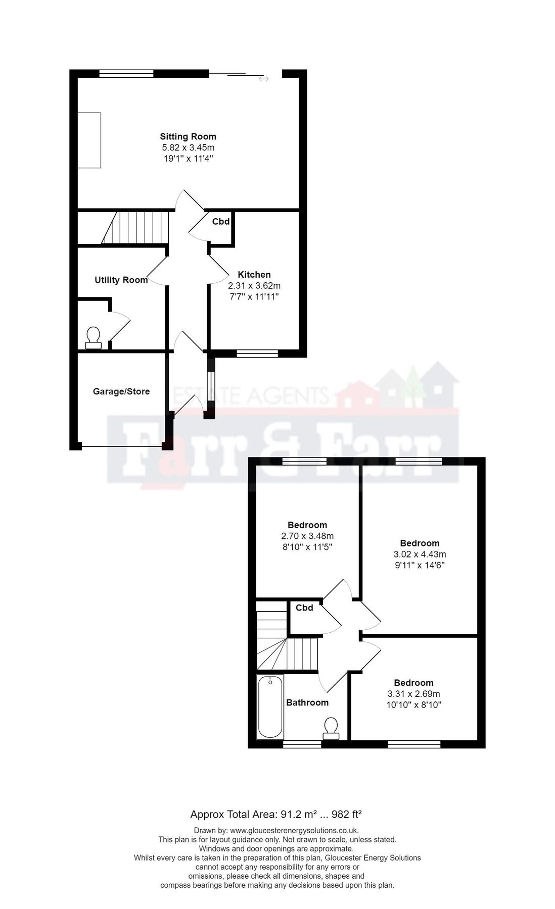 3 bed terraced house for sale in Sussex Gardens, Hucclecote, Gloucester