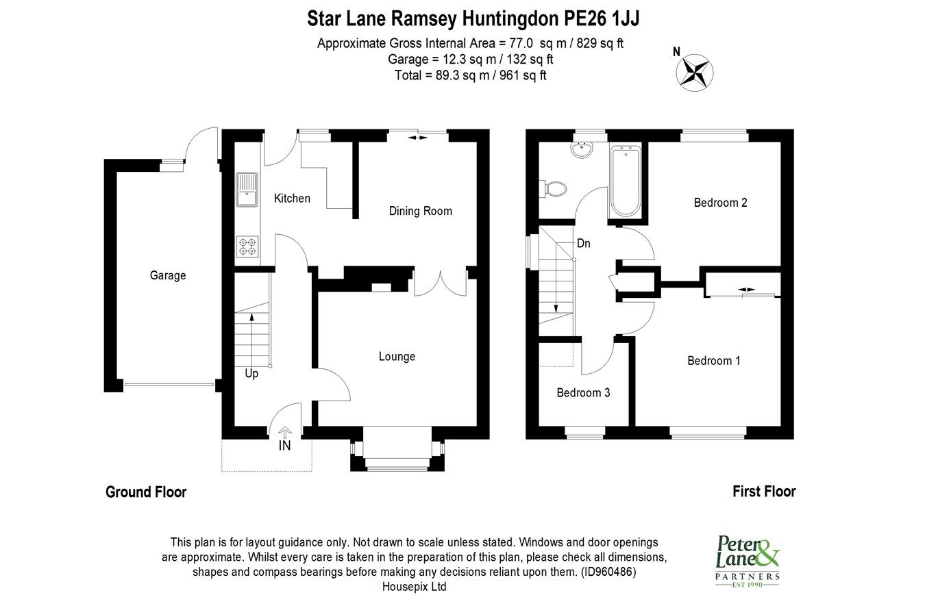 3 bed semidetached house for sale in Star Lane, Ramsey, Huntingdon