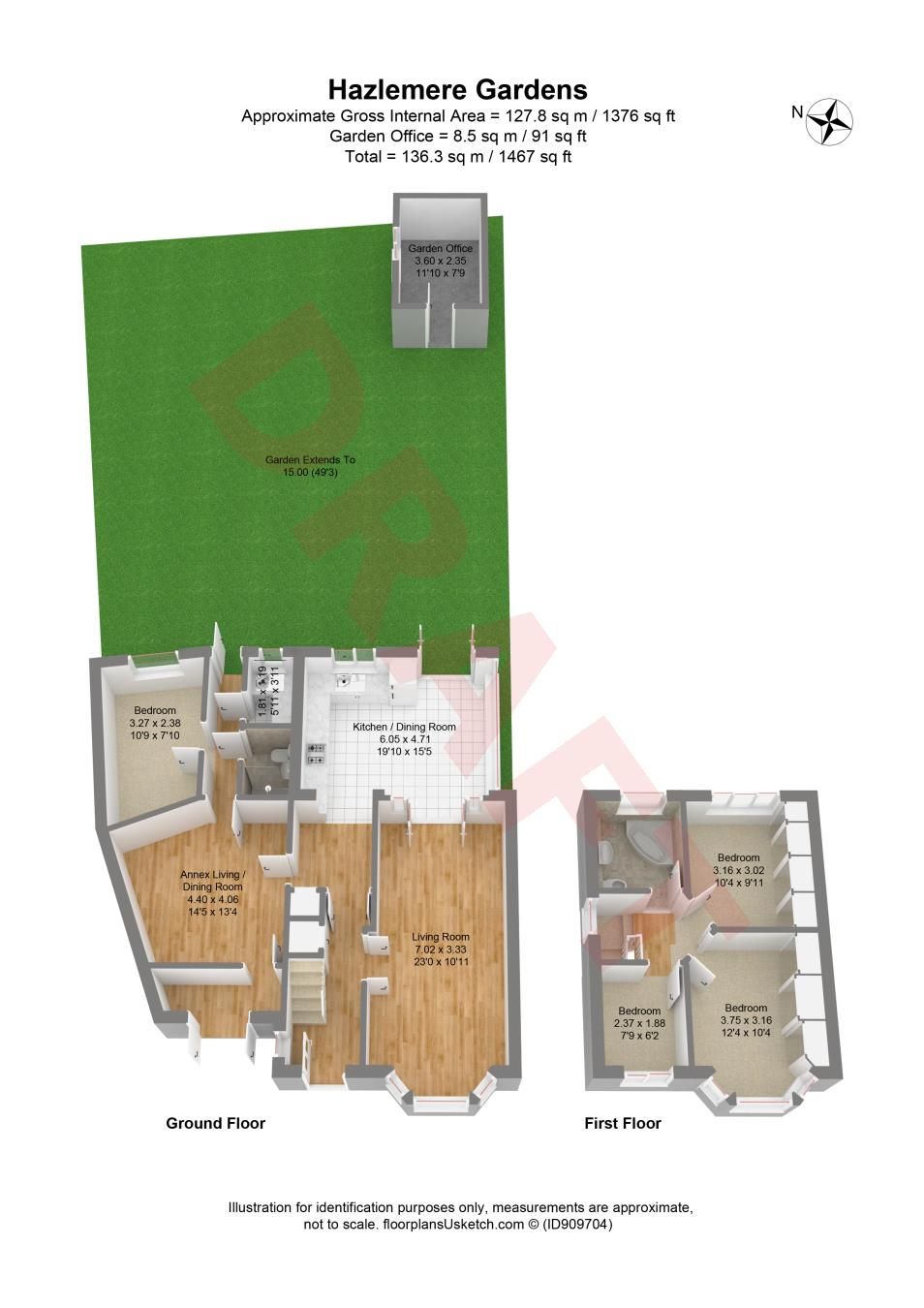 4 bed semidetached house for sale in Hazlemere Gardens, Worcester Park