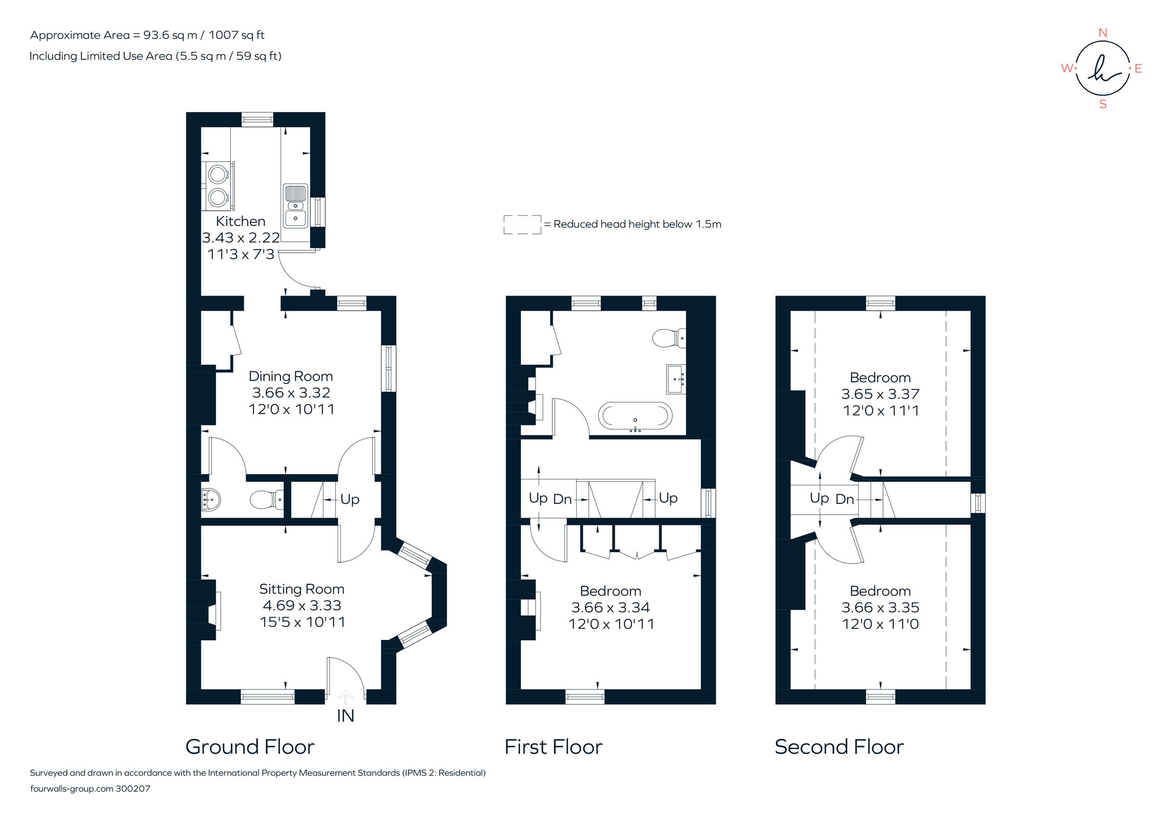 3 bed semidetached house for sale in Fernhurst Cottages, Horsham Road