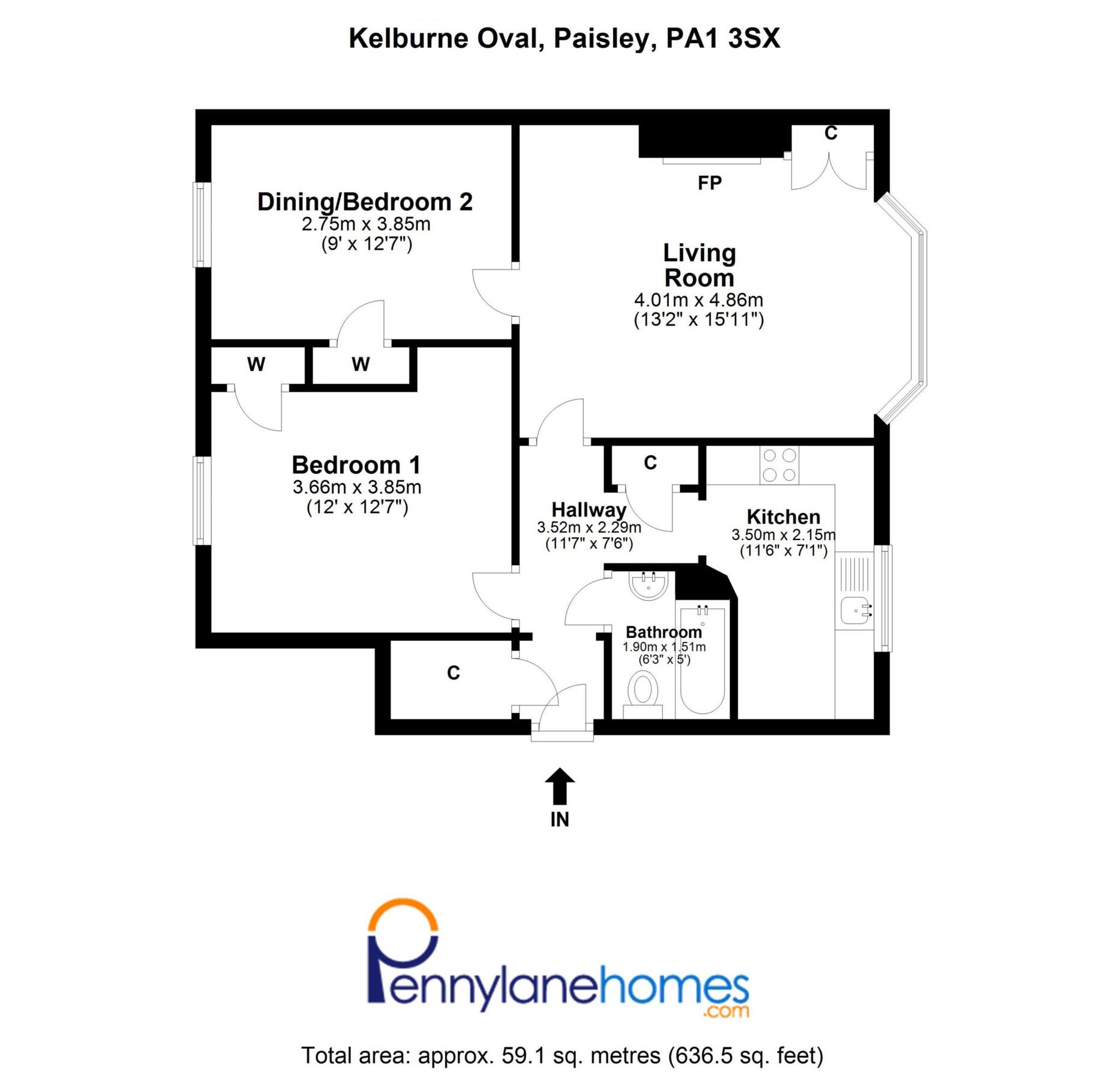 2 bed cottage for sale in Kelburne Oval, Paisley PA1 Zoopla